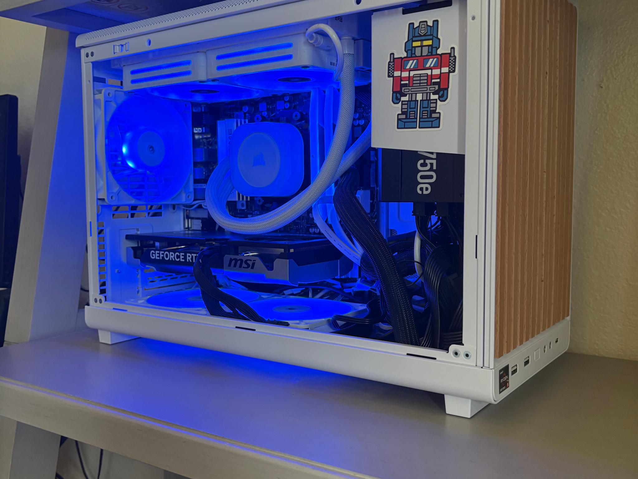 🧊 White RGB Gaming PC — Ryzen 5 7600X + RTX 5060 Ti 16GB + 32GB DDR5 + 1TB M.2 SSD + 256GB SATA SSD