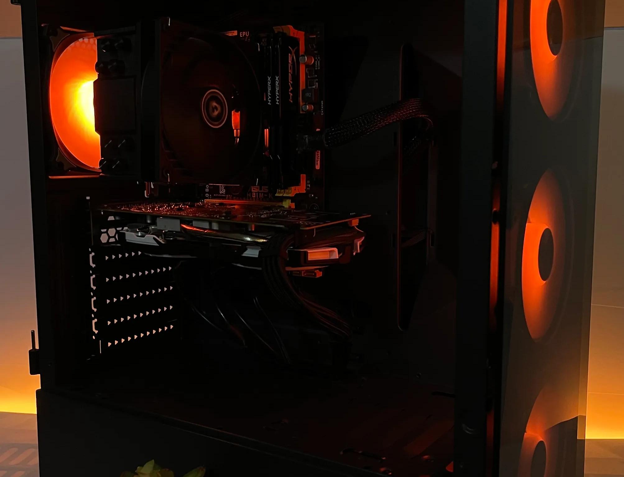 RGB i7 Gaming PC (i7-4770, 16GB RAM, RX 570 8GB, 512GB SSD/1TB HDD)