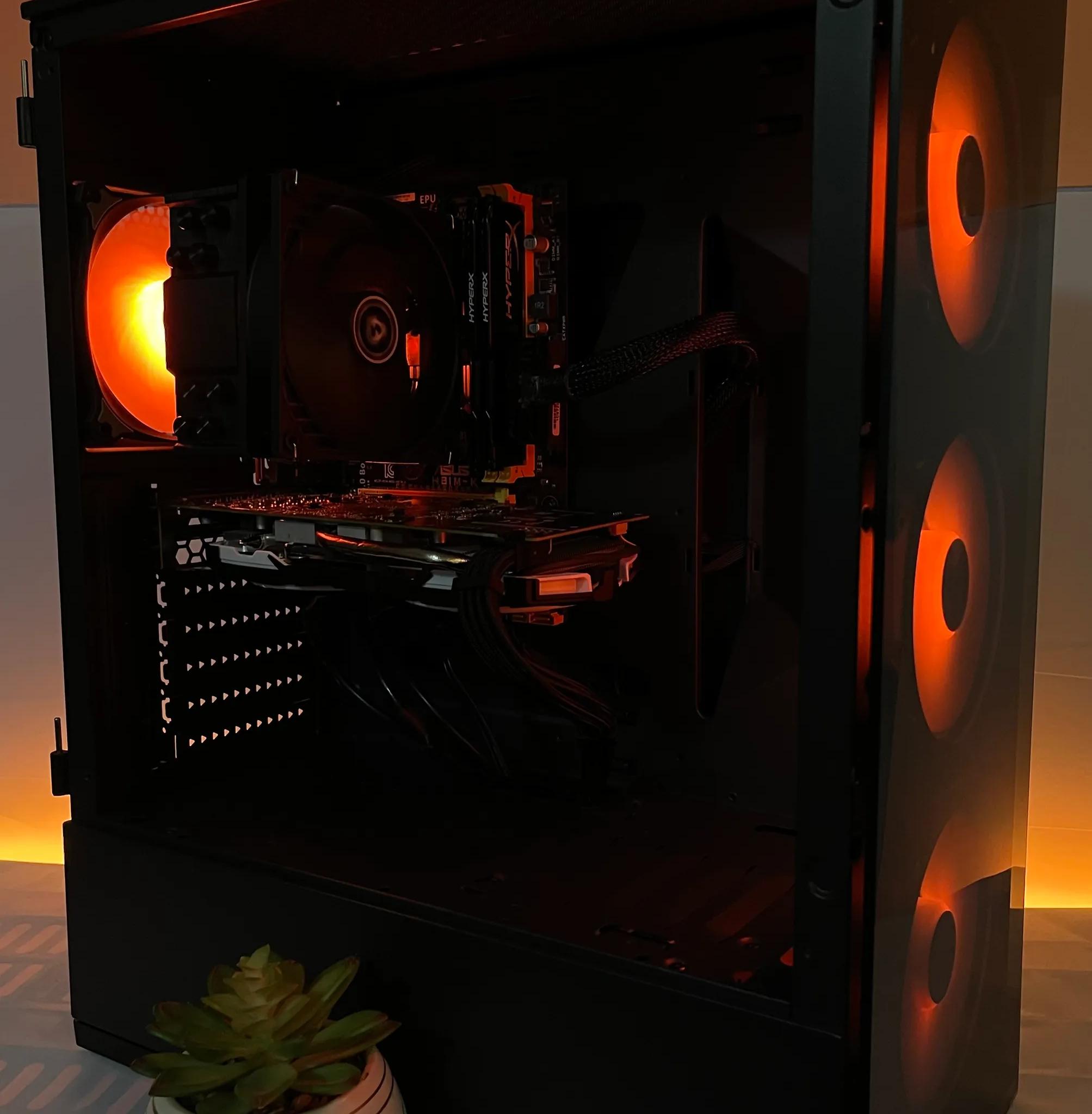 RGB i7 Gaming PC (i7-4770, 16GB RAM, RX 570 8GB, 512GB SSD/1TB HDD)