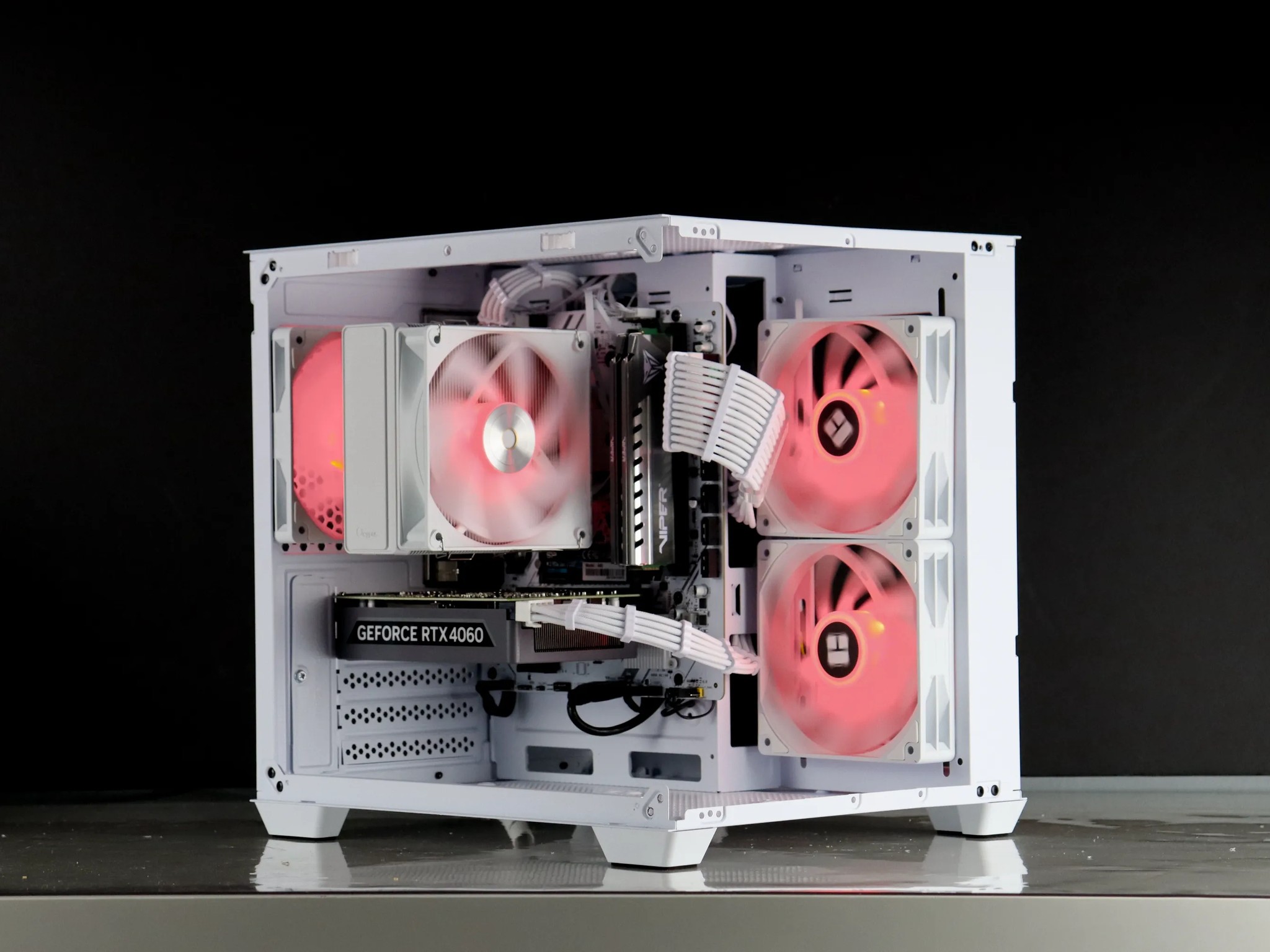 🤍🩵 RTX 4060/ Ryzen 5 5500 / 32GB / 1TB Gaming PC 🩵🤍- ARGB/WiFi/BlueTooth included
