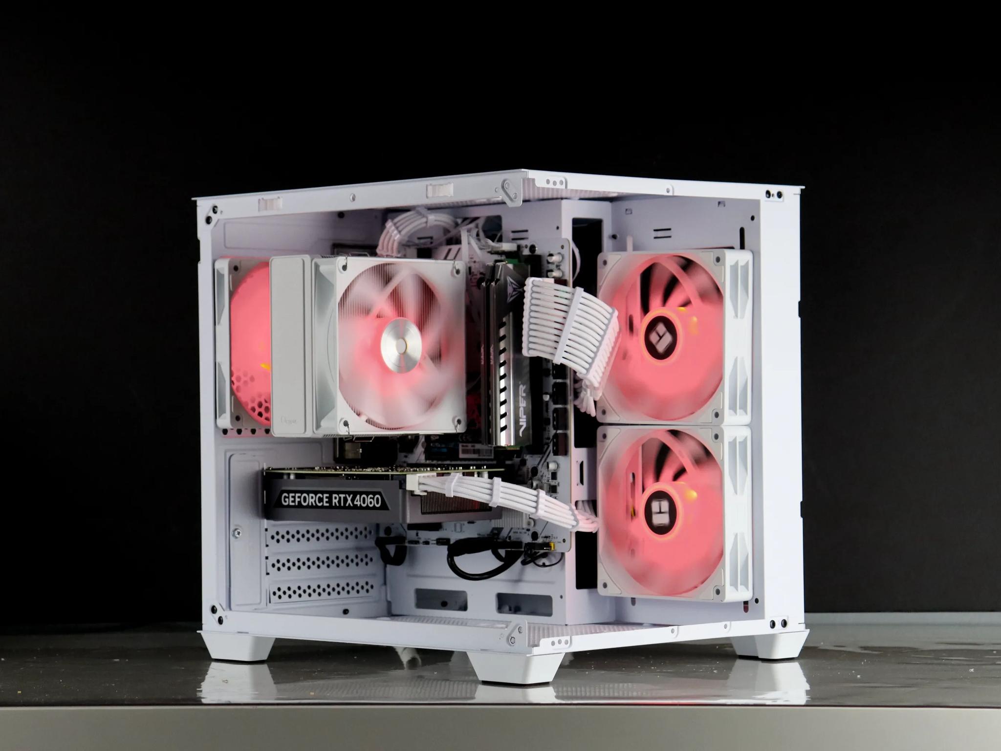 🤍🩵 RTX 4060/ Ryzen 5 5500 / 32GB / 1TB Gaming PC 🩵🤍- ARGB/WiFi/BlueTooth included