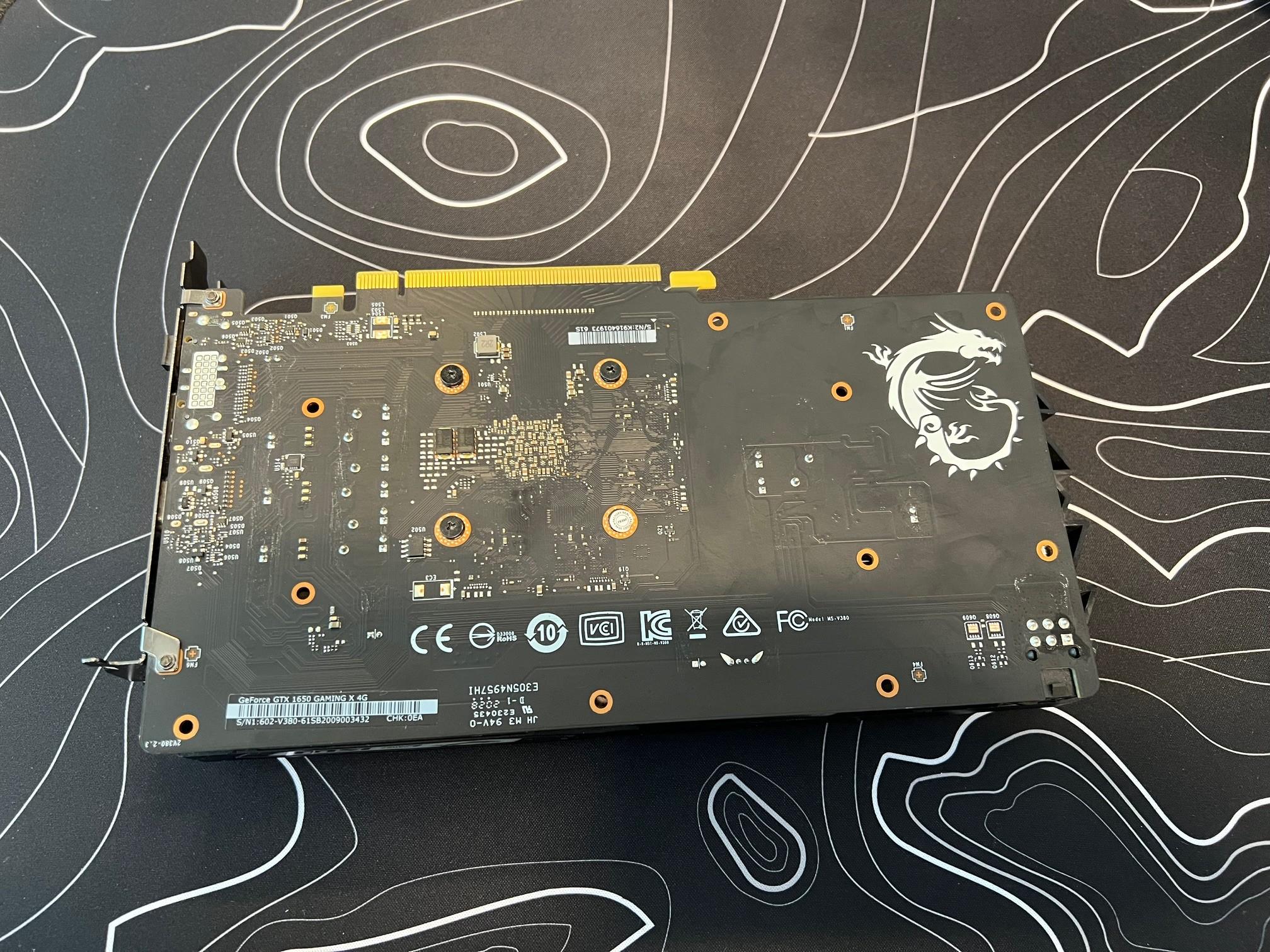 GeForce GTX 1650 4GB MSI GAMING X