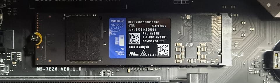 1TB Western Digital SN5000 SSD