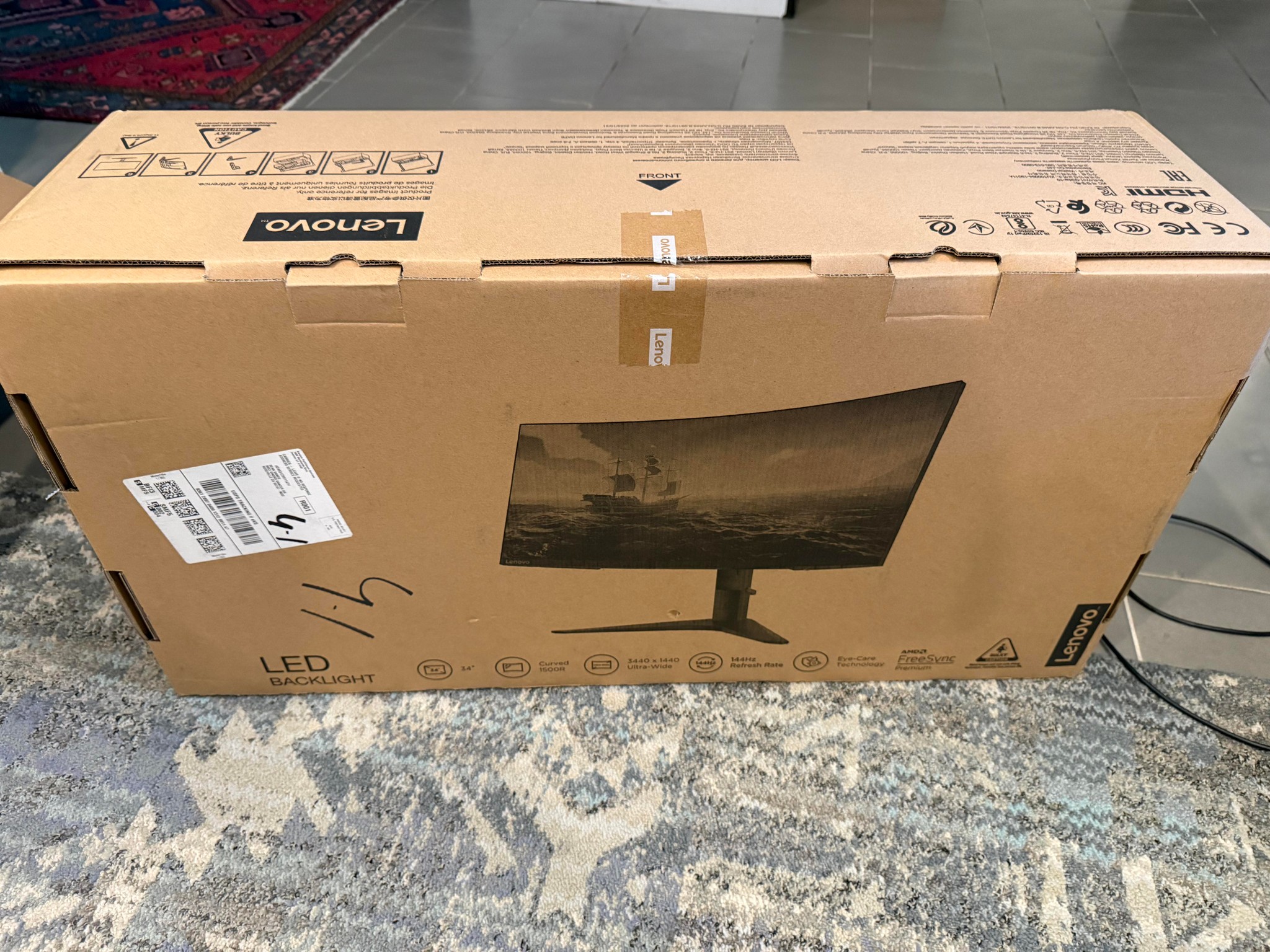 Lenovo G34w-10 34" Ultrawide Gaming Monitor