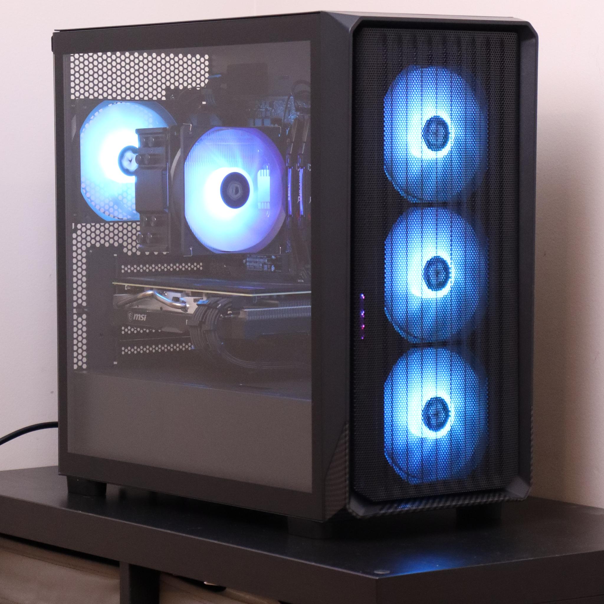 Black RGB 1080p Gaming PC | Ryzen 5 3600 - 5700xt