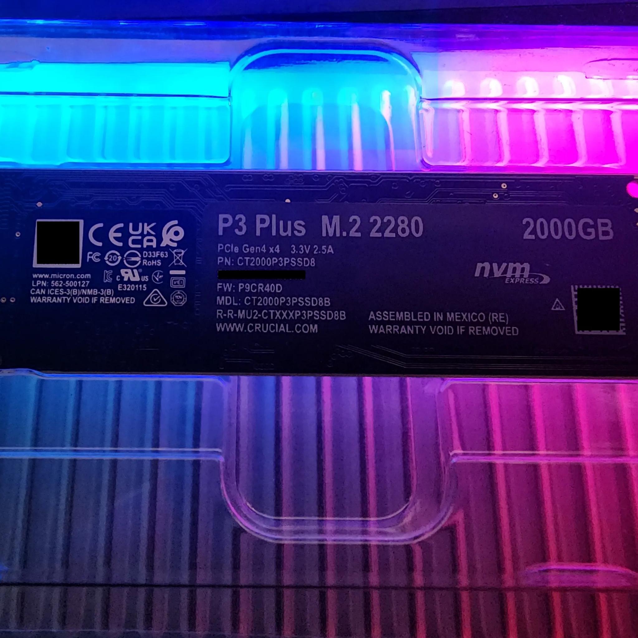 Crucial P3 Plus 2TB PCIe M.2 SSD