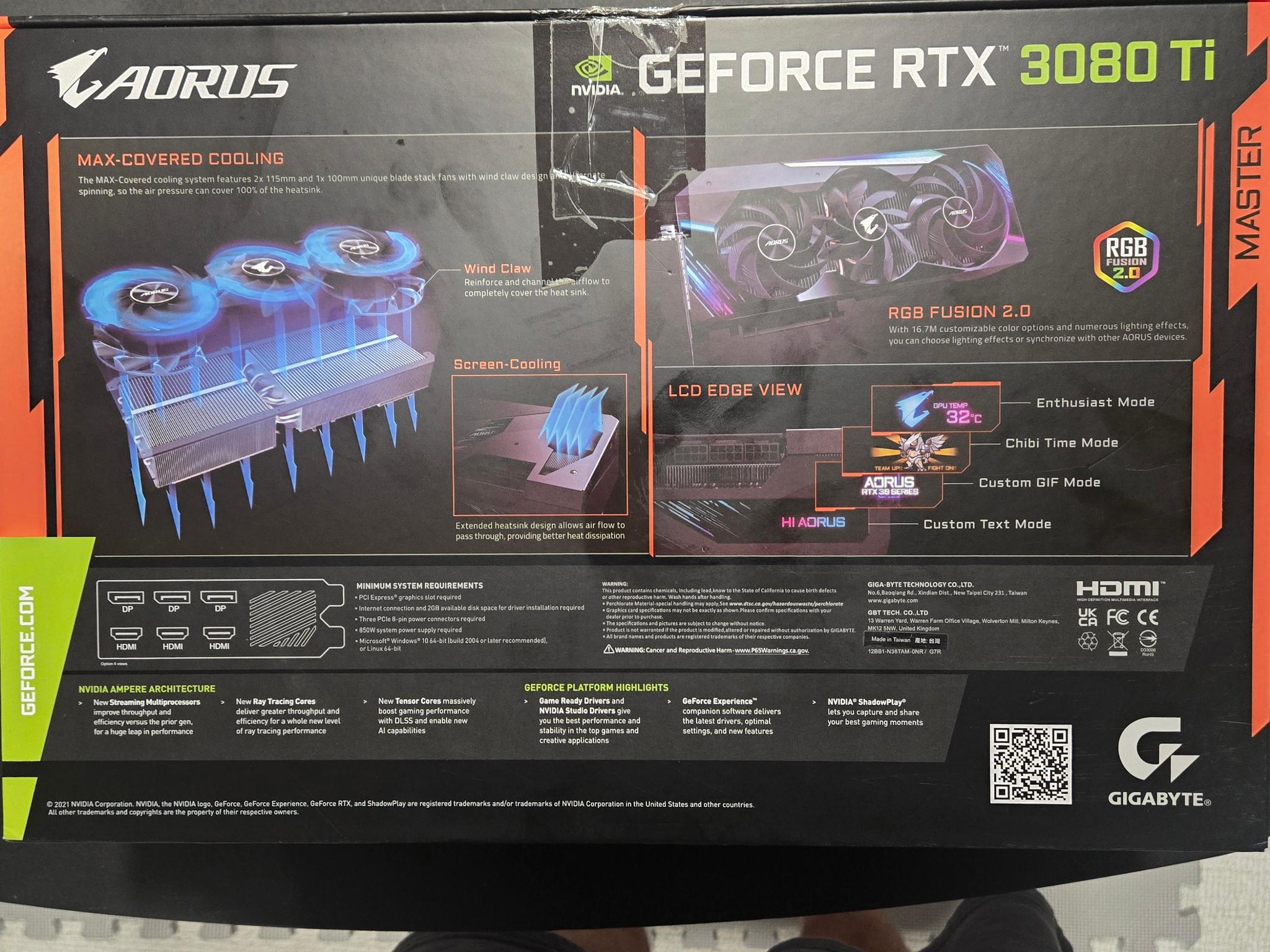 GIGABYTE AORUS GeForce RTX 3080 Ti MASTER 12G - Image 3