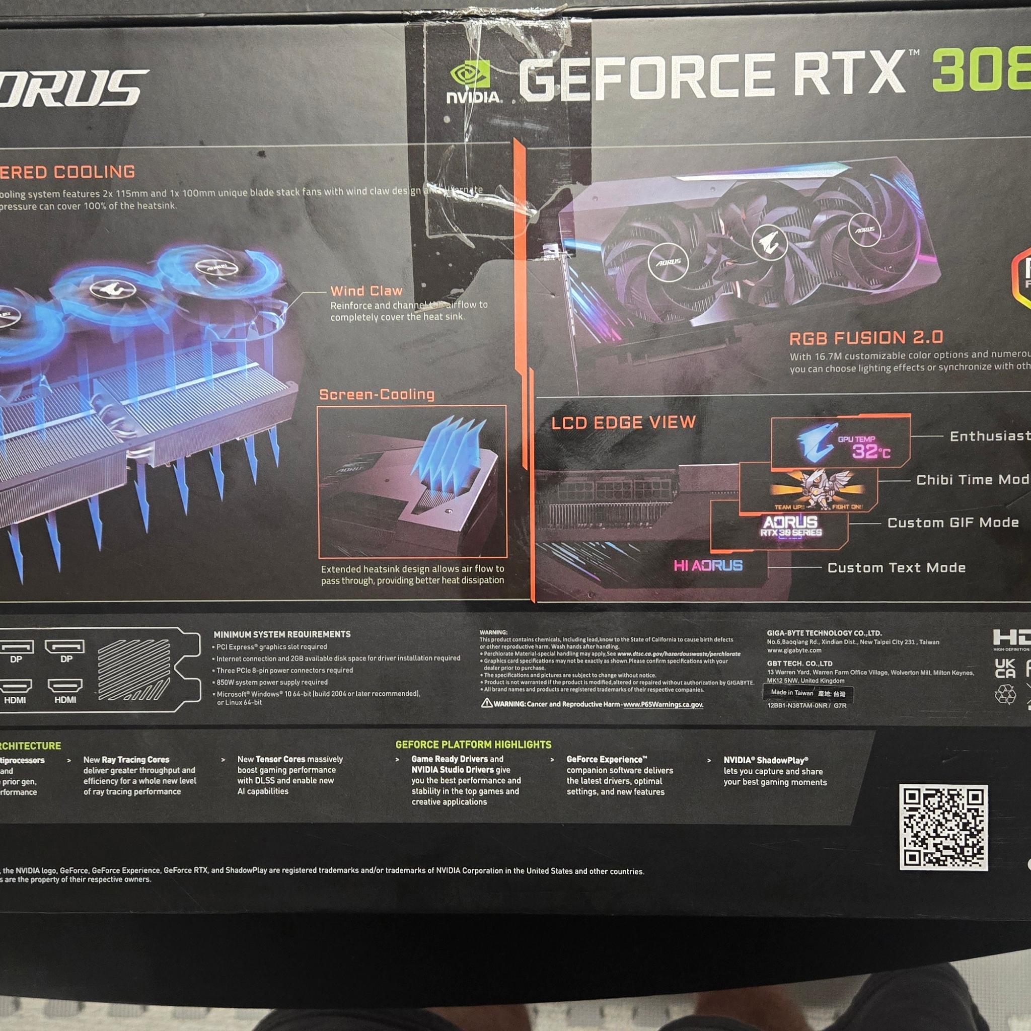 GIGABYTE AORUS GeForce RTX 3080 Ti MASTER 12G