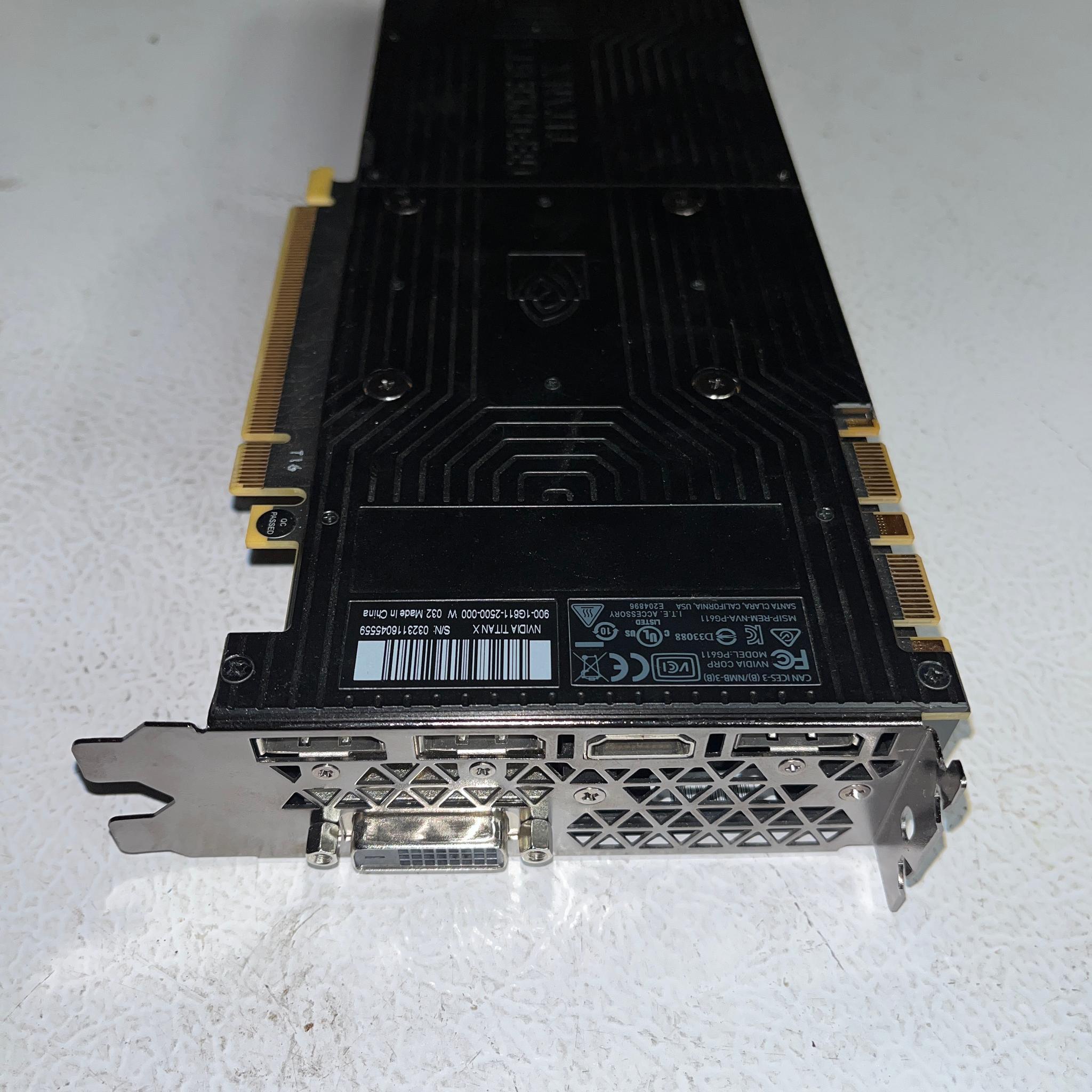 NVIDIA Titan X Pascal 12GB GDDR5X – Graphics Card – Tested & Working