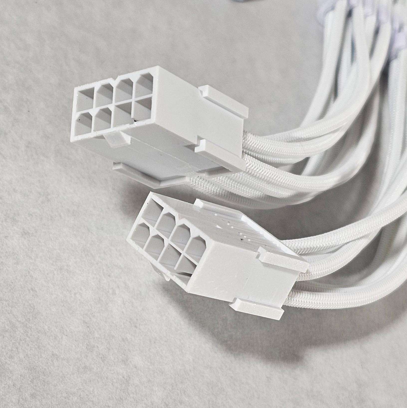 White 90 Degree GPU Cable Extension - Fully Tested