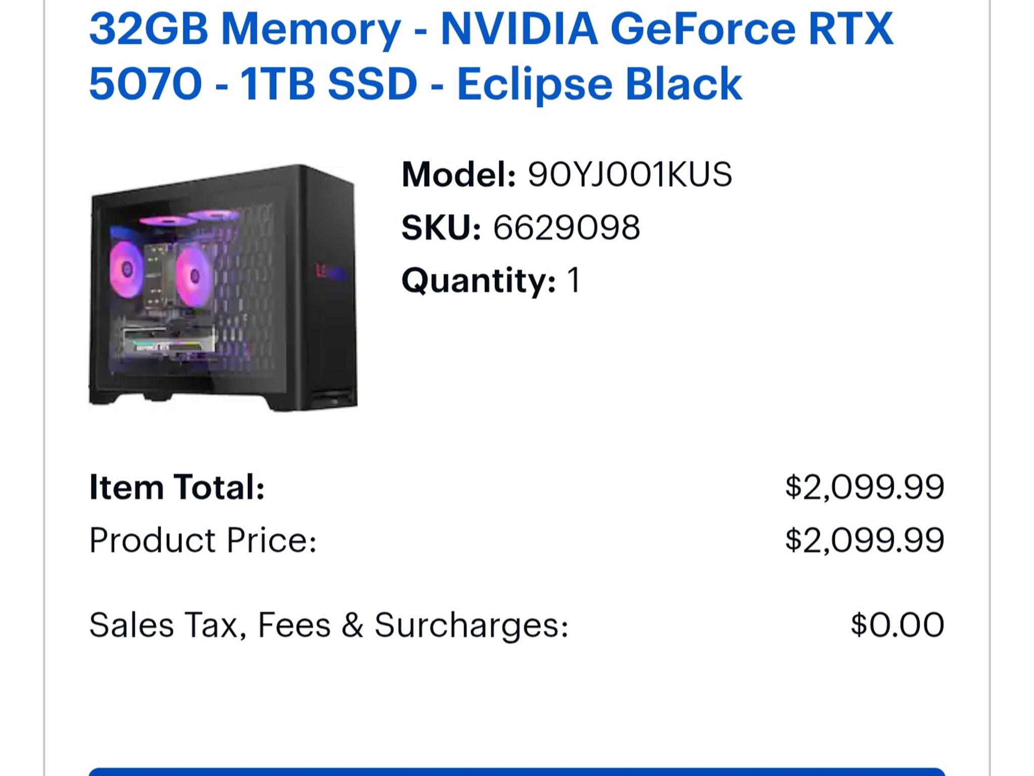 RTX 5070, AMD Ryzen 7 7800X3D, 32 GB DDR5 Ram, 850W PSU
