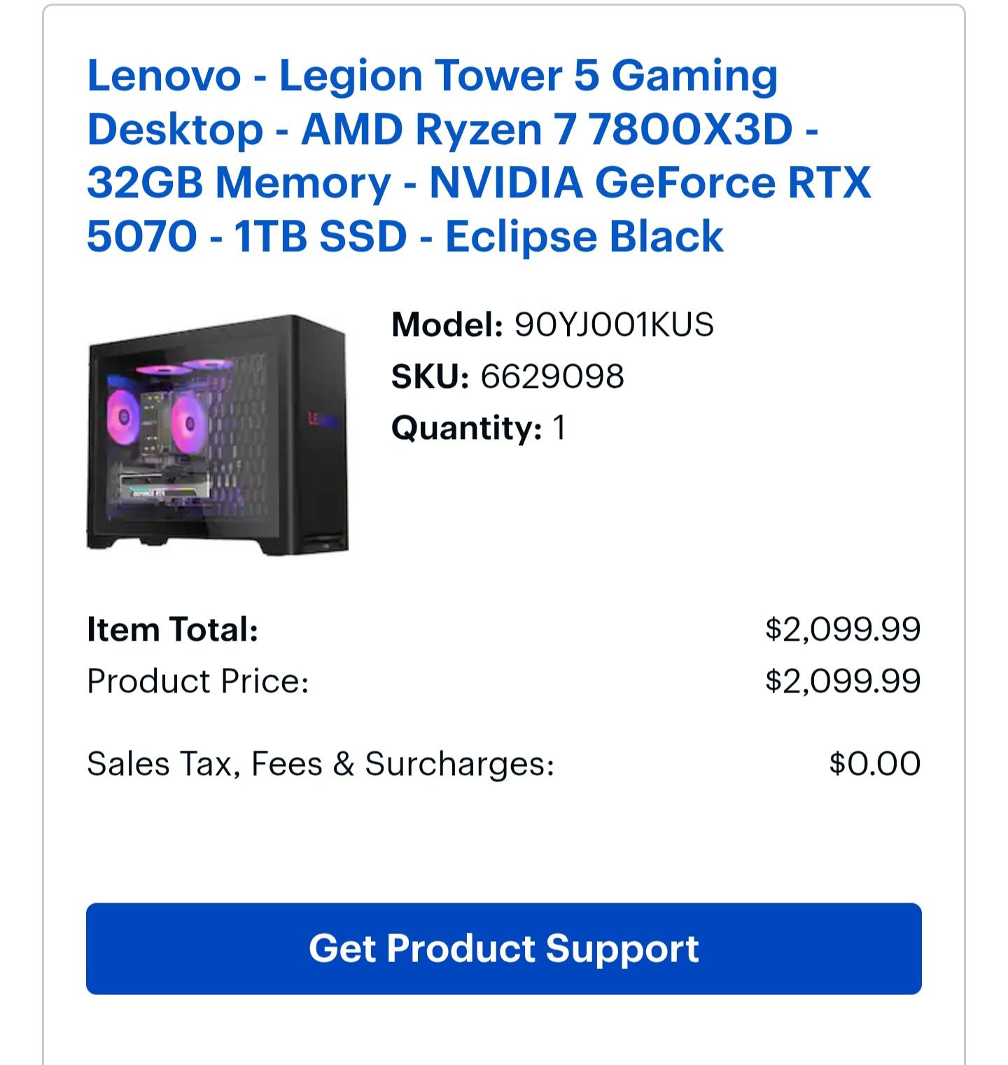 RTX 5070, AMD Ryzen 7 7800X3D, 32 GB DDR5 Ram, 850W PSU