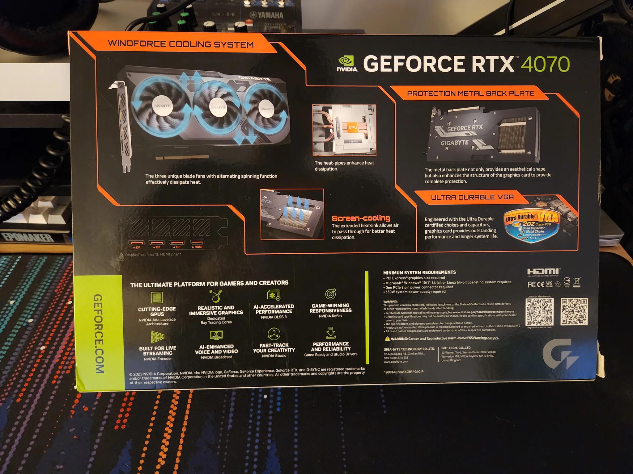 Gigabyte Windforce OC GeForce RTX 4070 12GB