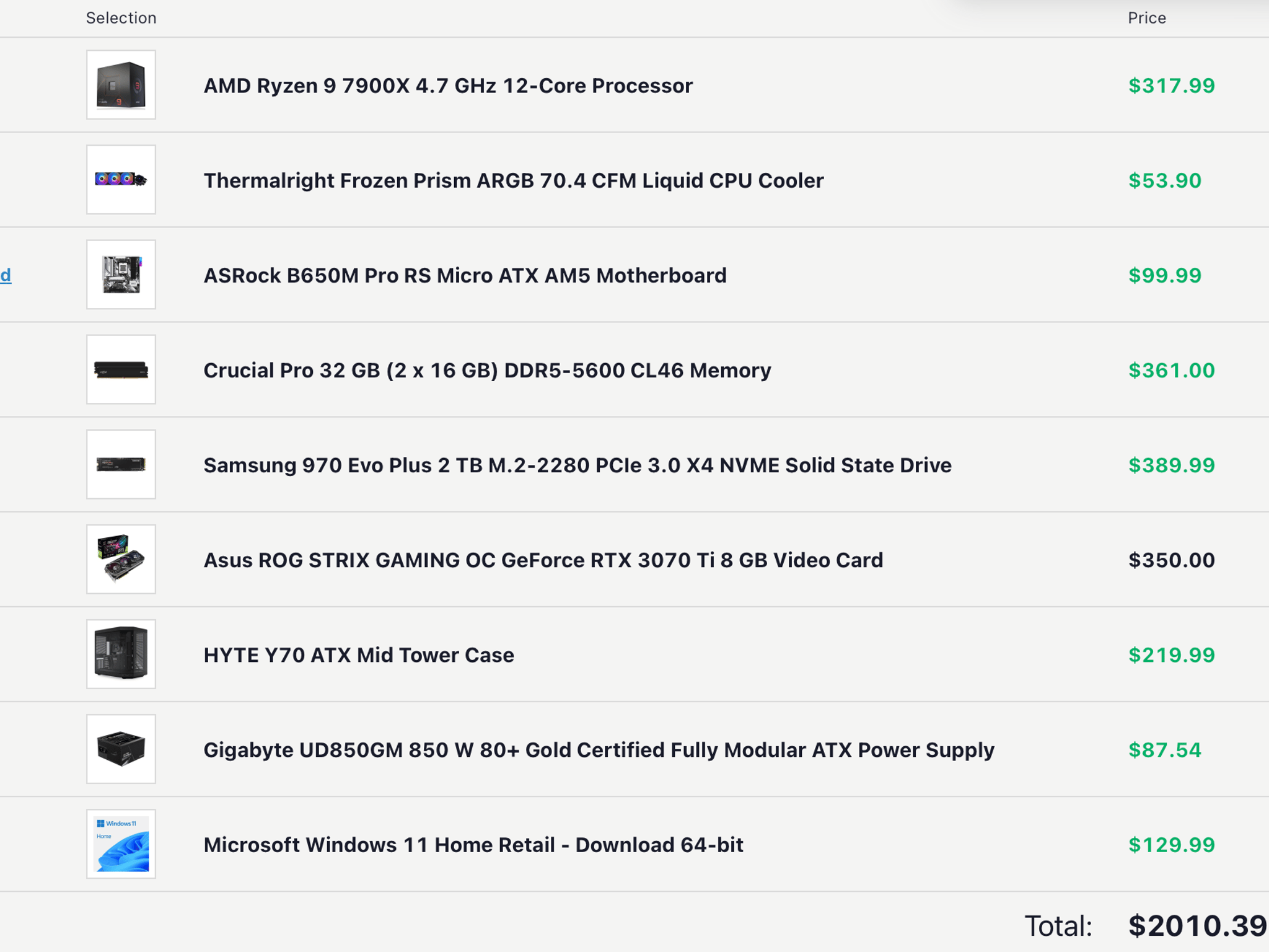 32GB DDR5, 2 TB M.2 NVMe, 7900X, 3070Ti! Open Box PC.