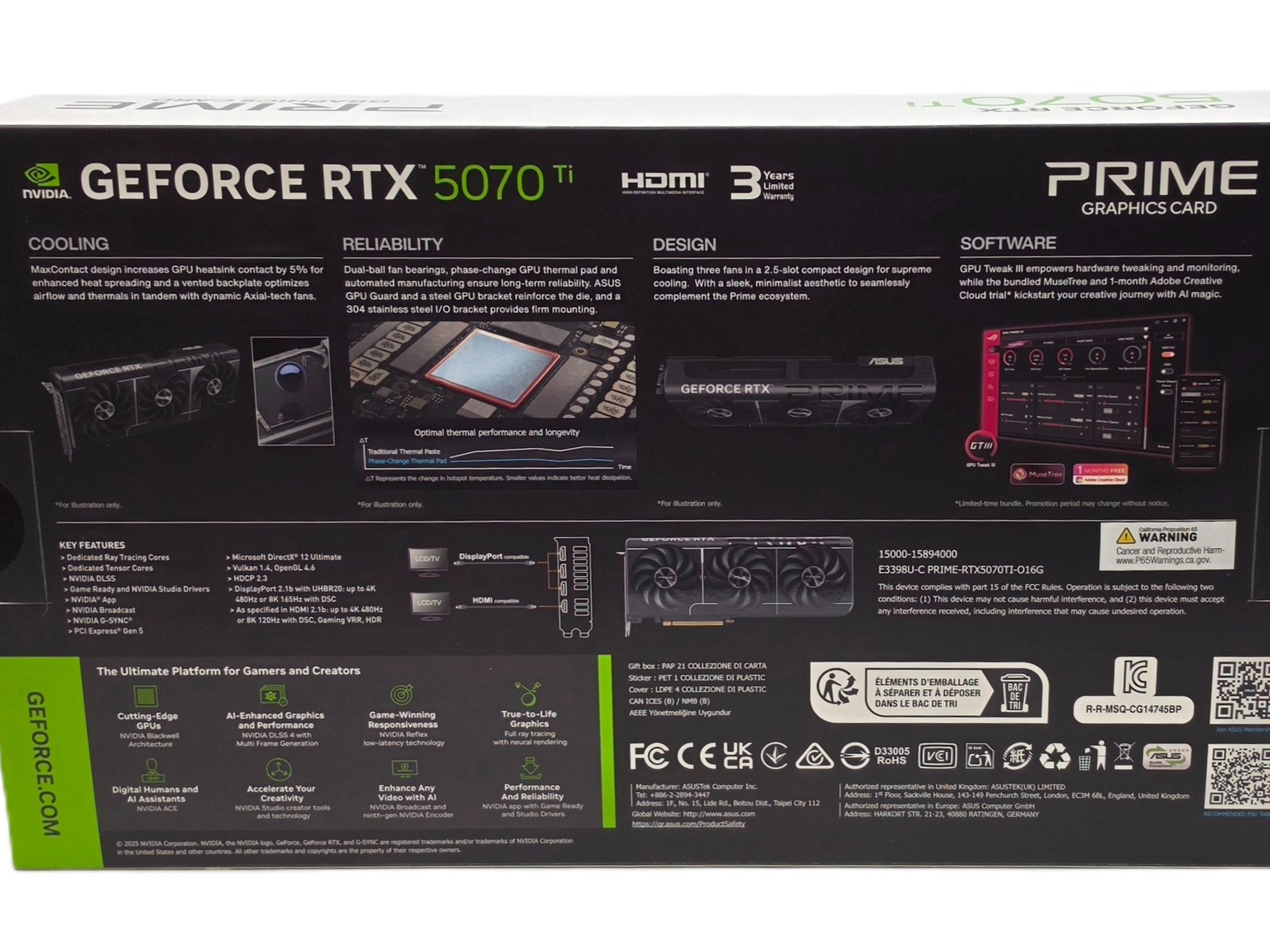 ASUS PRIME GeForce RTX 5070 Ti 16GB GDDR7 (SEALED)