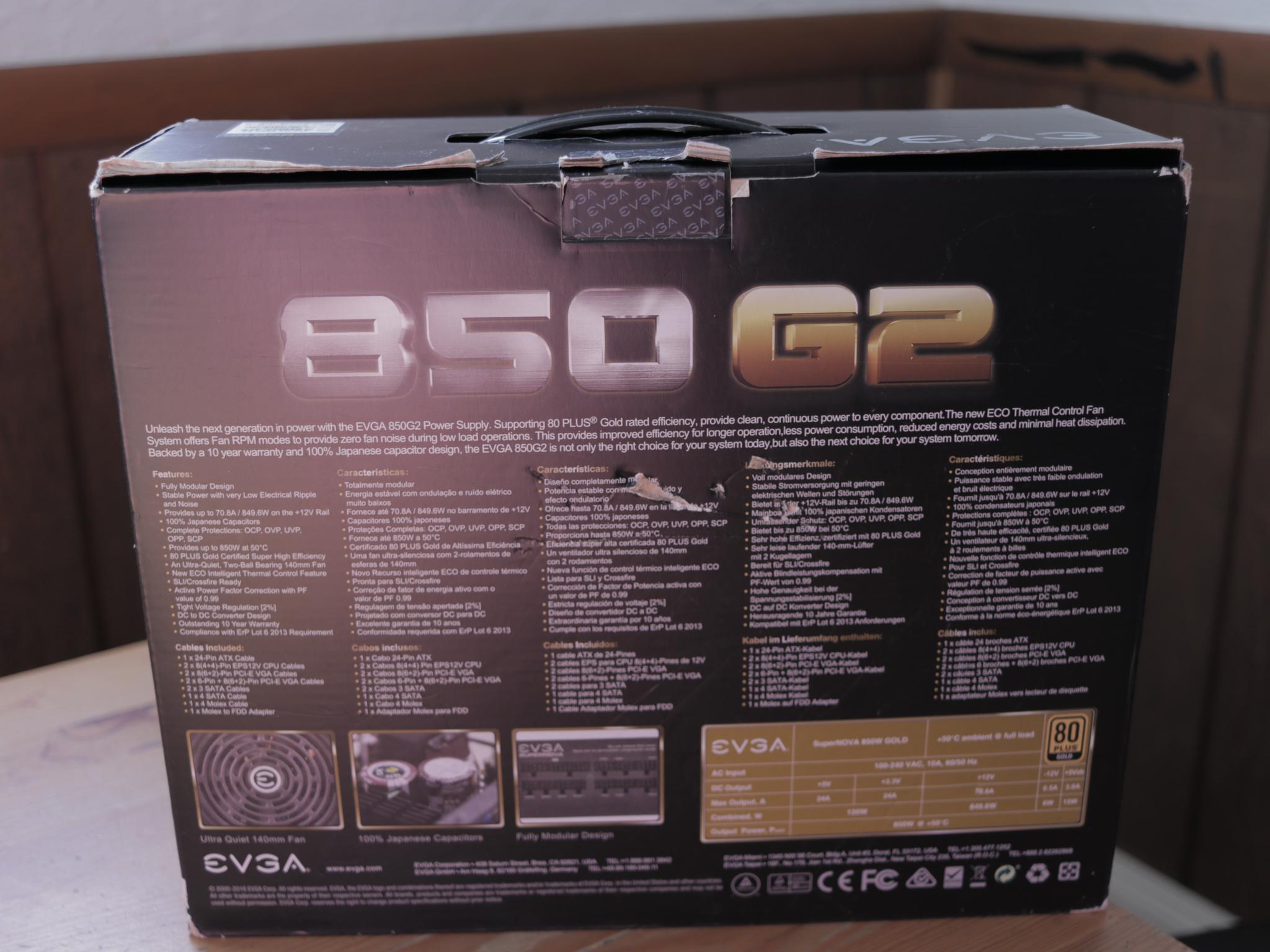 80+ Gold PSU - EVGA Supernova 850 G2 - With Original Box!!
