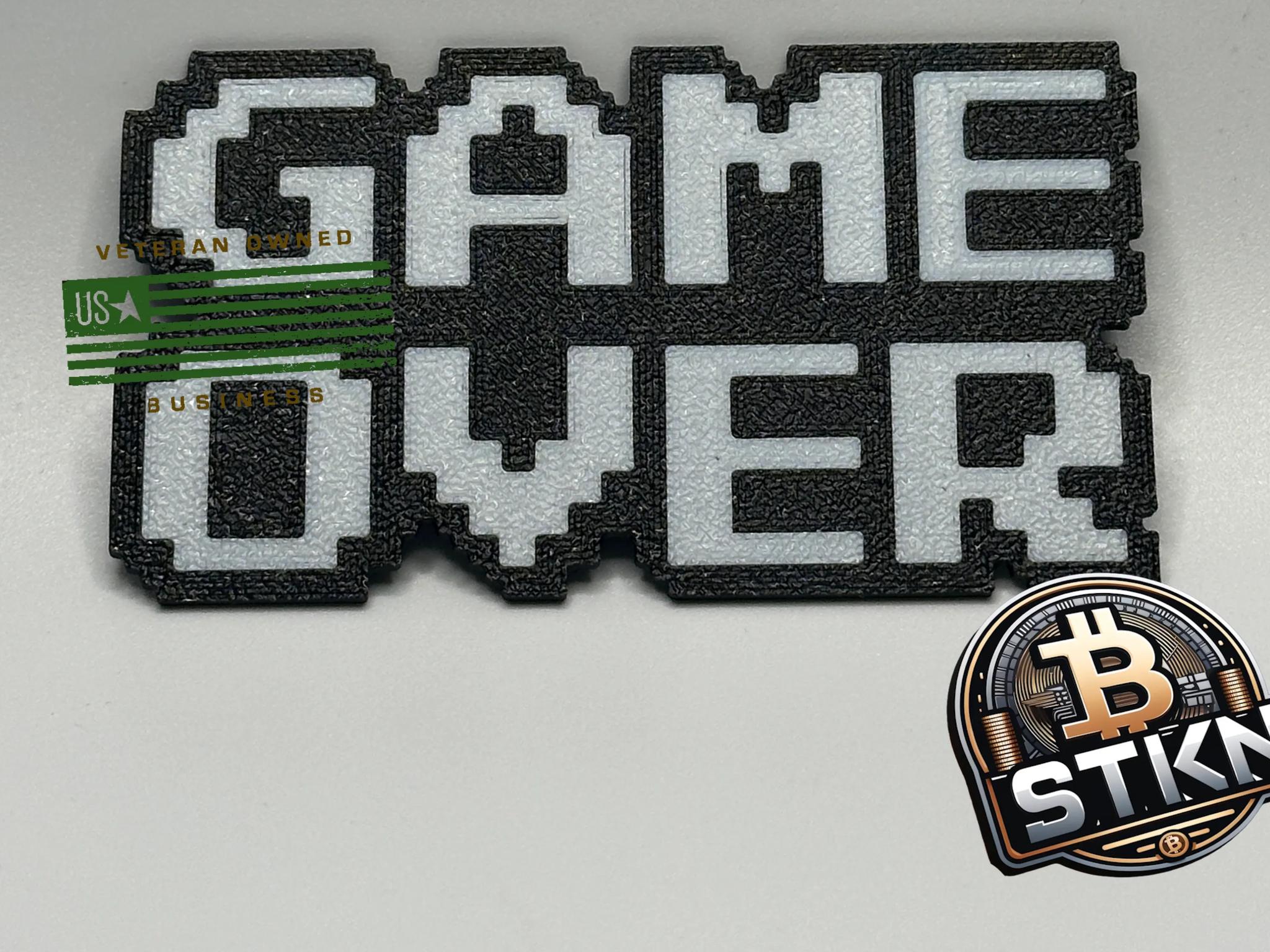 Retro 8 Bit GAME OVER Magnet