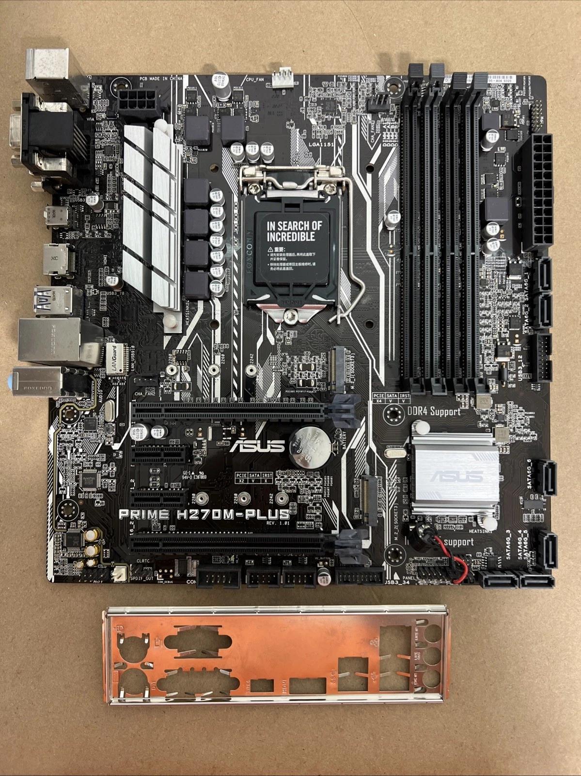Asus Prime H270M-PLUS Intel H270 HDMI SATA 6Gb/s DDR4 LGA1151 mATX Motherboard