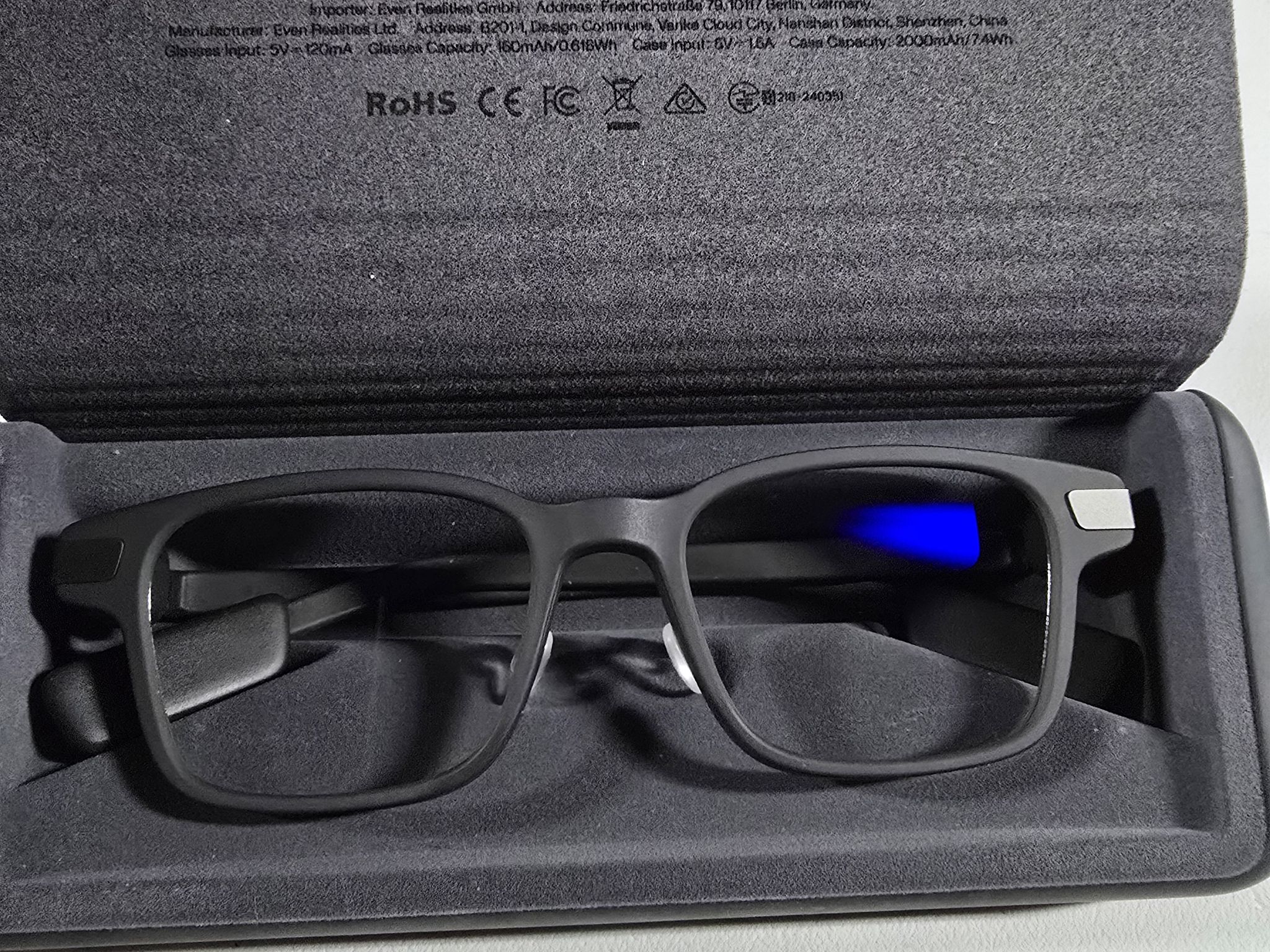 Even Realities G1 B Grey1 Smart AR Glasses New Out of Box w/ Original Packaging