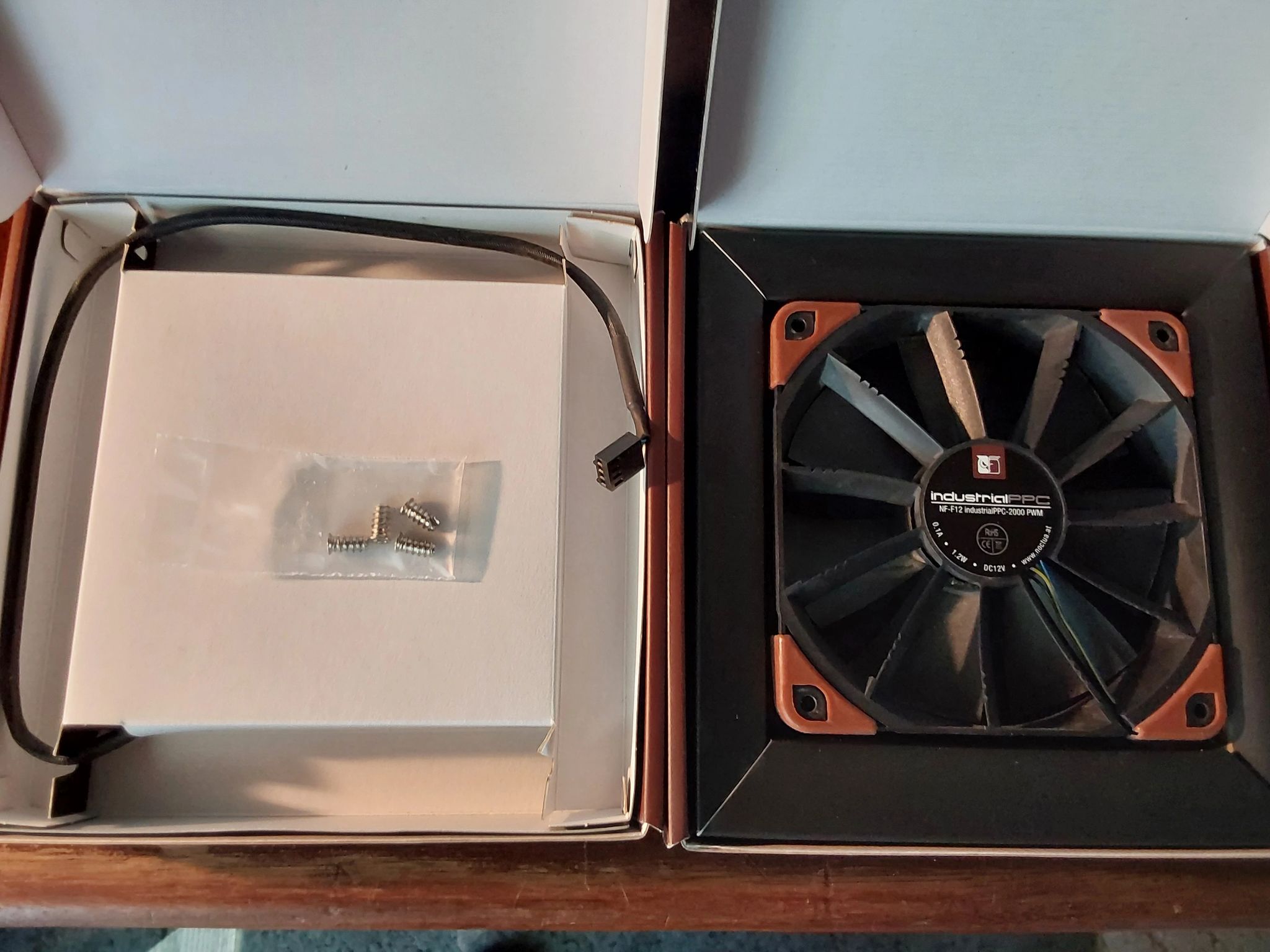 Pair of Noctua Cooling 120MM NF-F12 iPPC 2000 PWM Fans