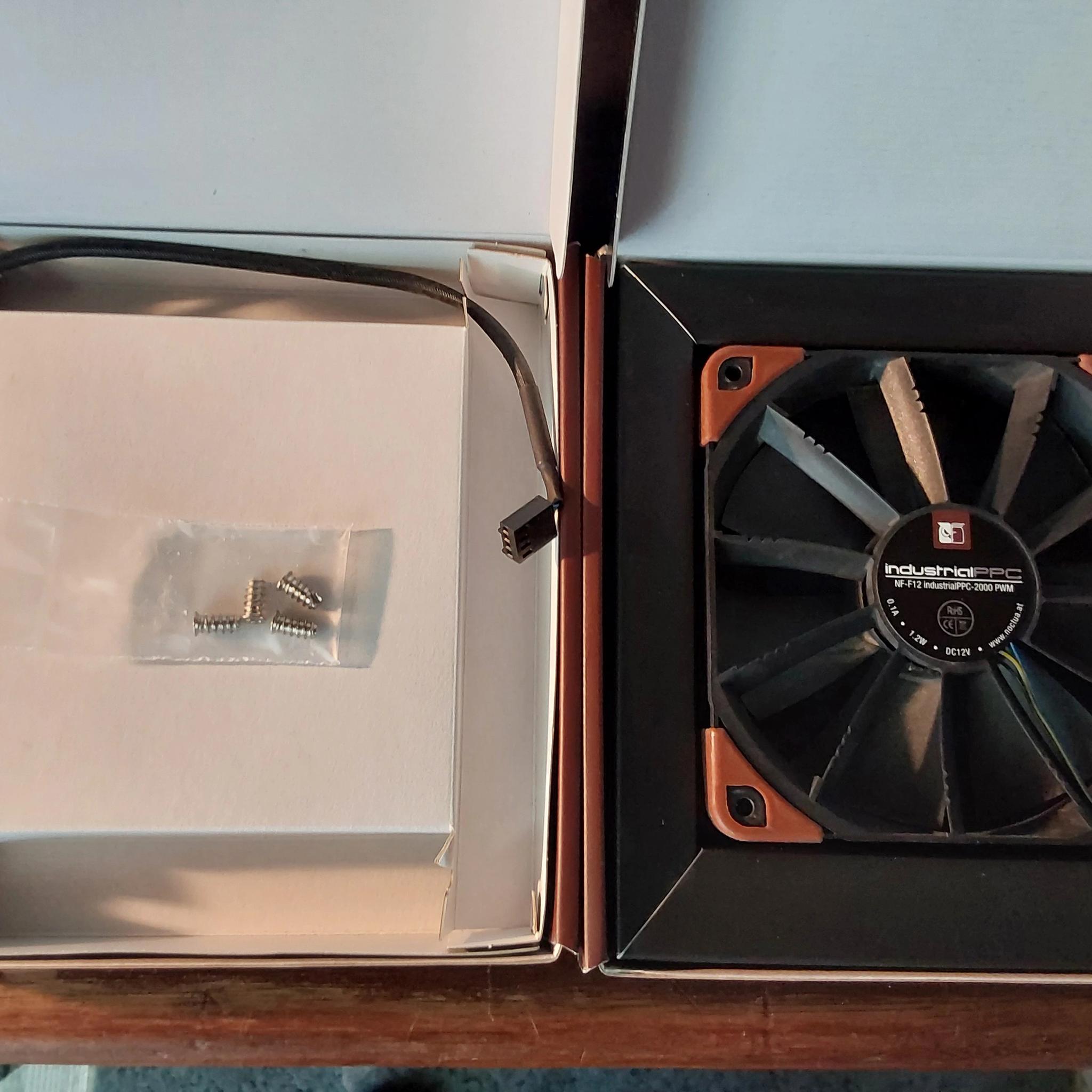 Pair of Noctua Cooling 120MM NF-F12 iPPC 2000 PWM Fans