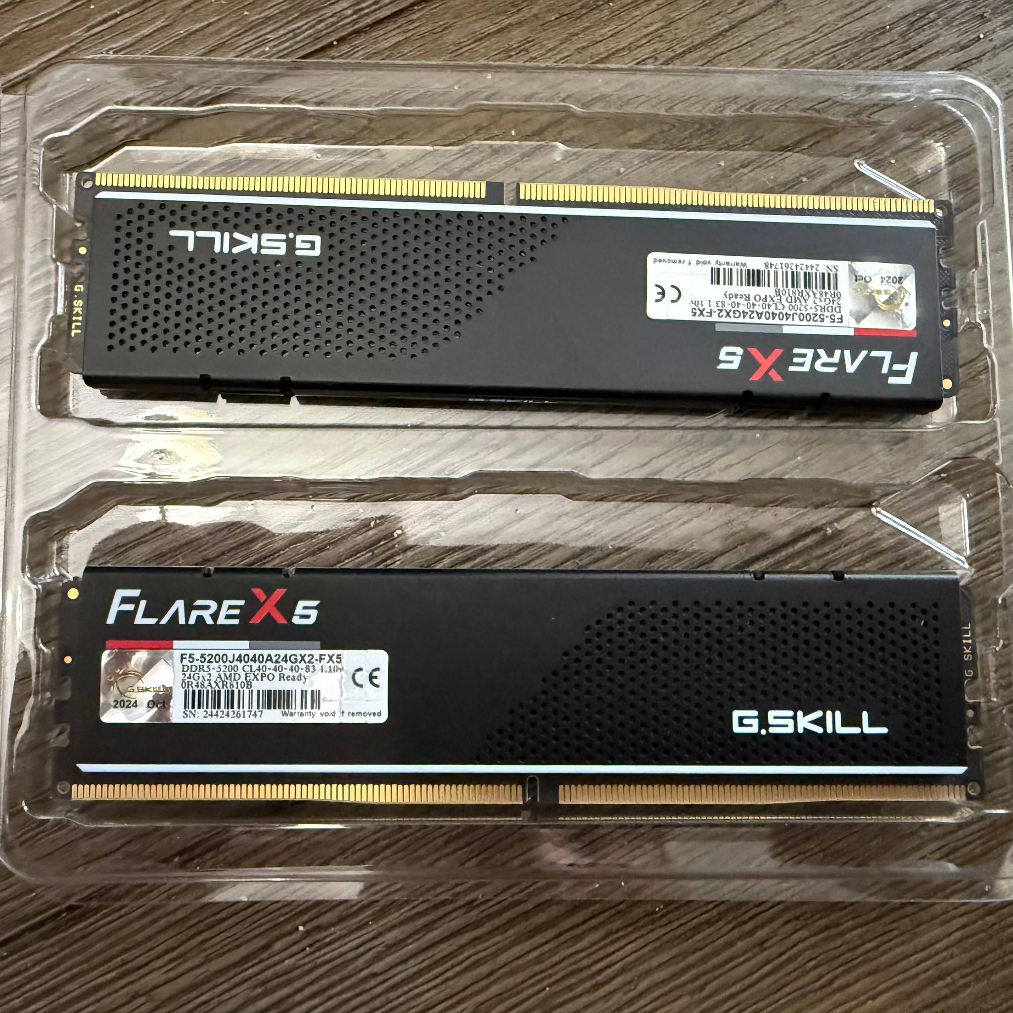 G.SKILL Flare X5 Series DDR5 RAM (AMD EXPO) 48GB (2x24GB) 5200MT/s