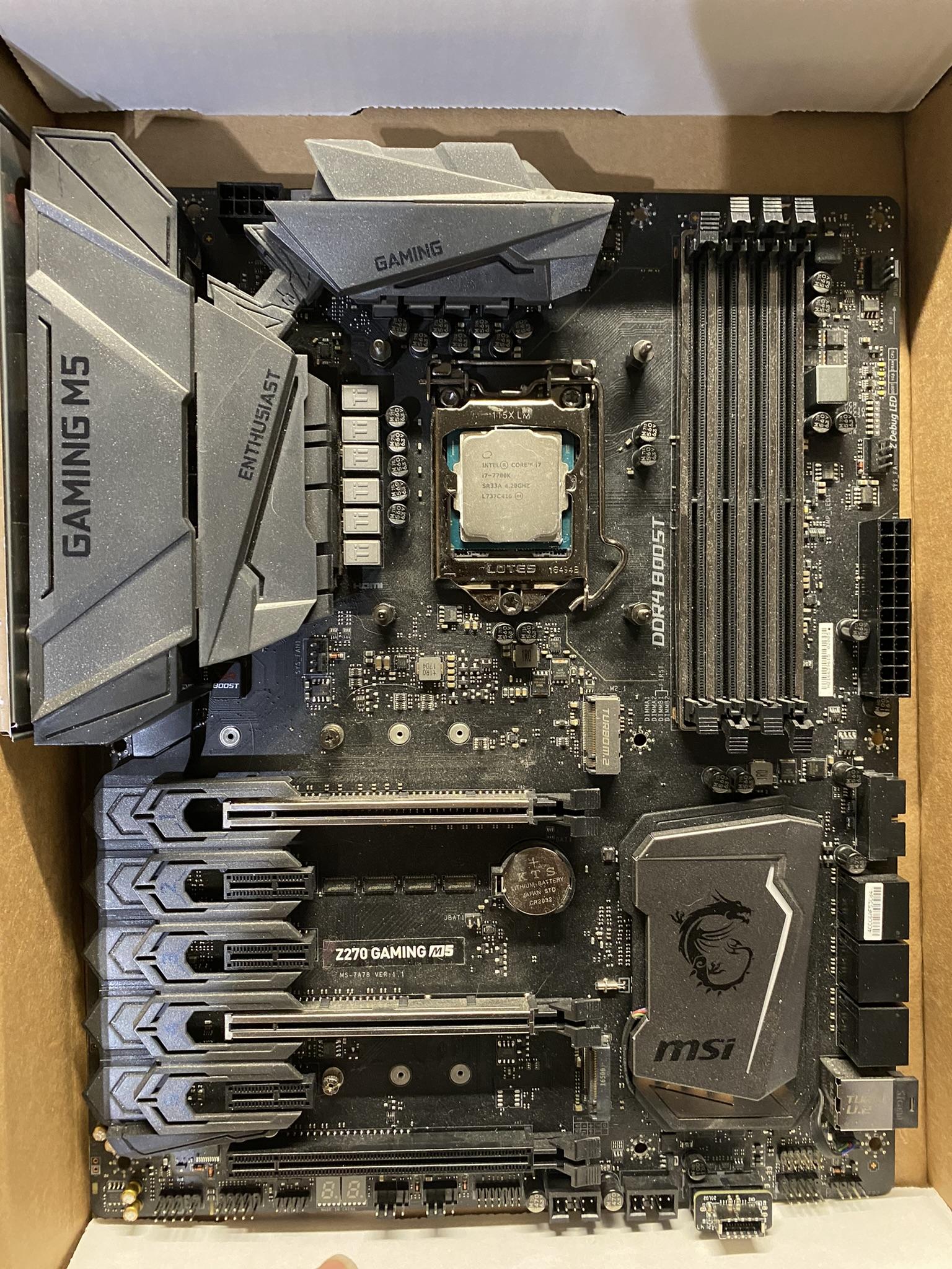 Combo: i7-7700K with Z270A Gaming M5 Motherboard