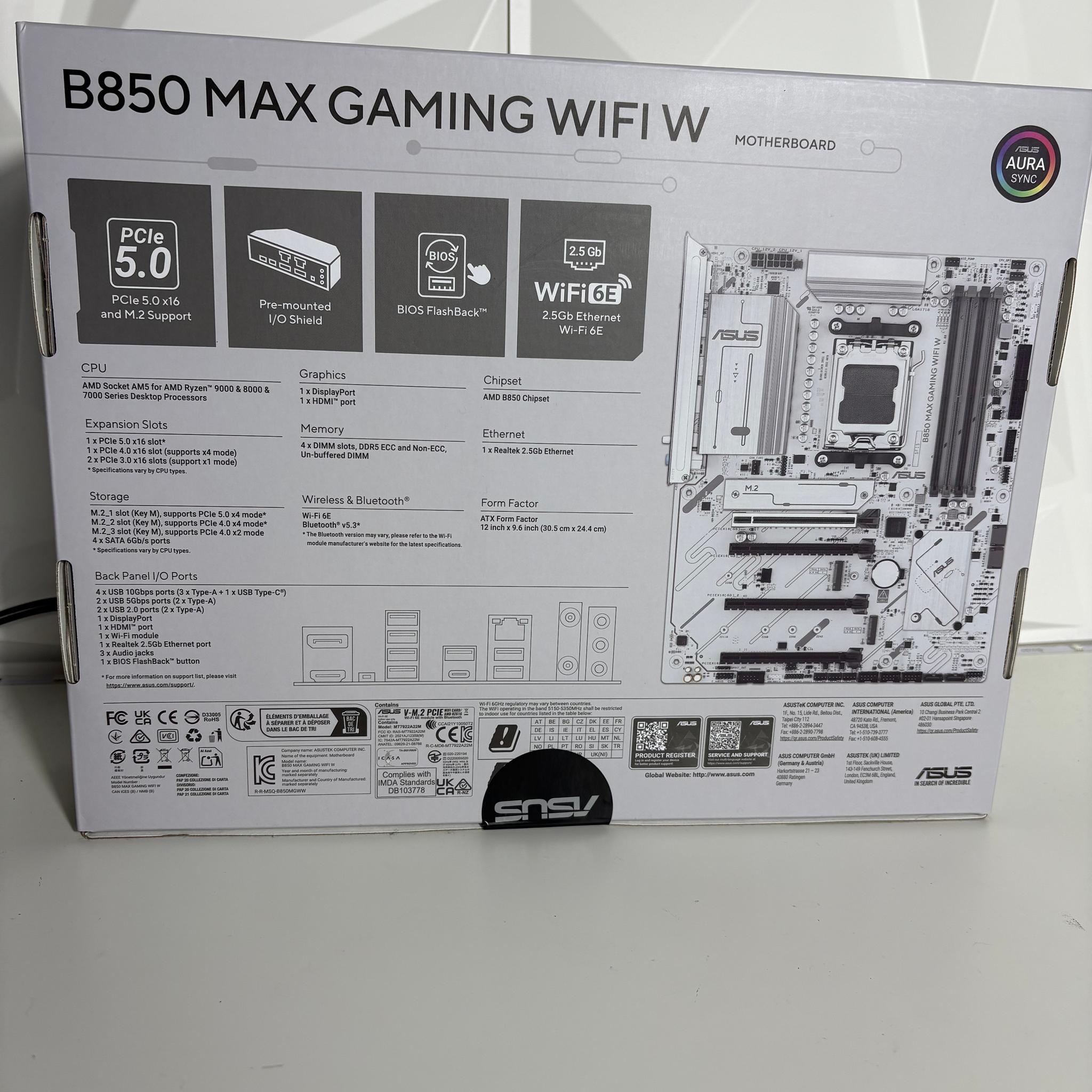 ASUS B850 Max Gaming Wi-Fi Motherboard