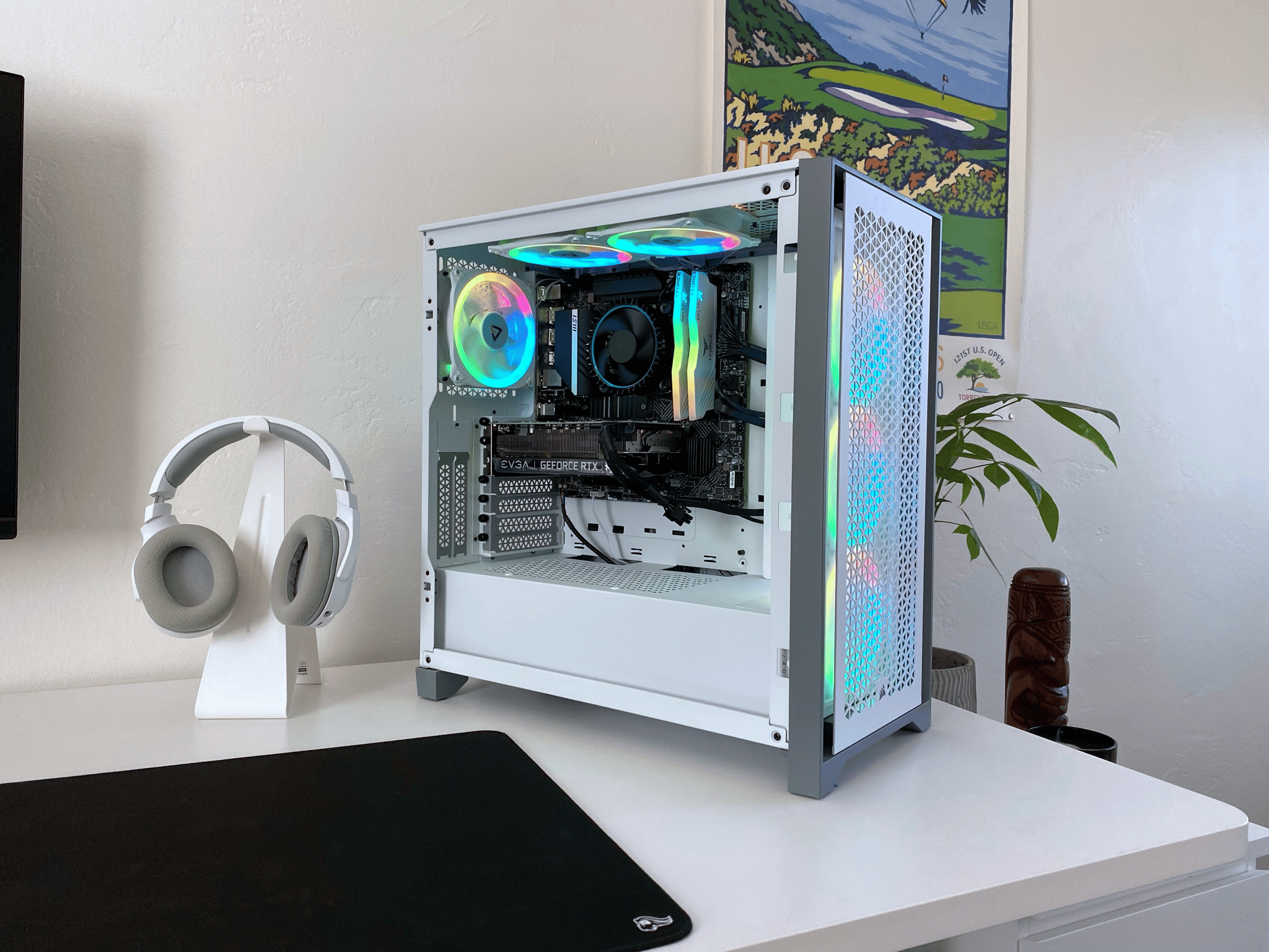 Forge Gladiator White Custom New Gaming PC // GTX 2060 // Intel 12100F // 16G DDR4 3200 // 1 TB NVME