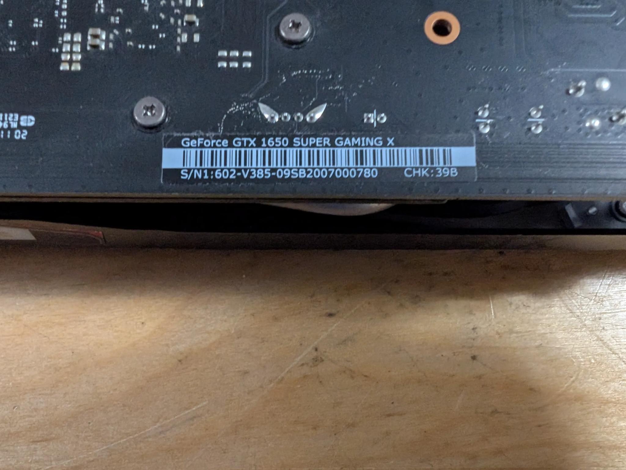 MSI Nvidia GTX 1650 Super 4GB