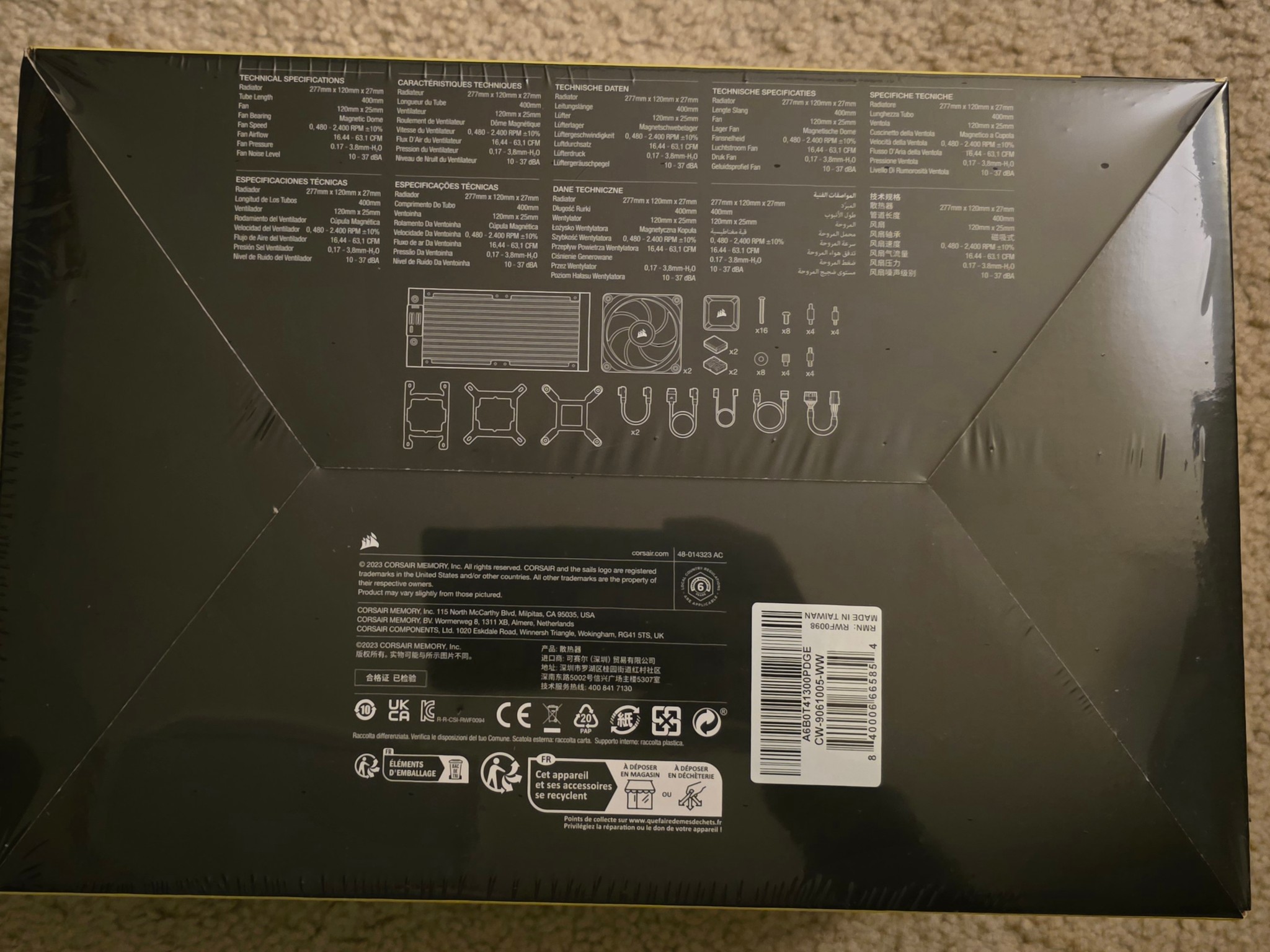 CORSAIR iCUE LINK H100i 240mm AIO RGB Liquid CPU Cooler White Brand New In Box Sealed