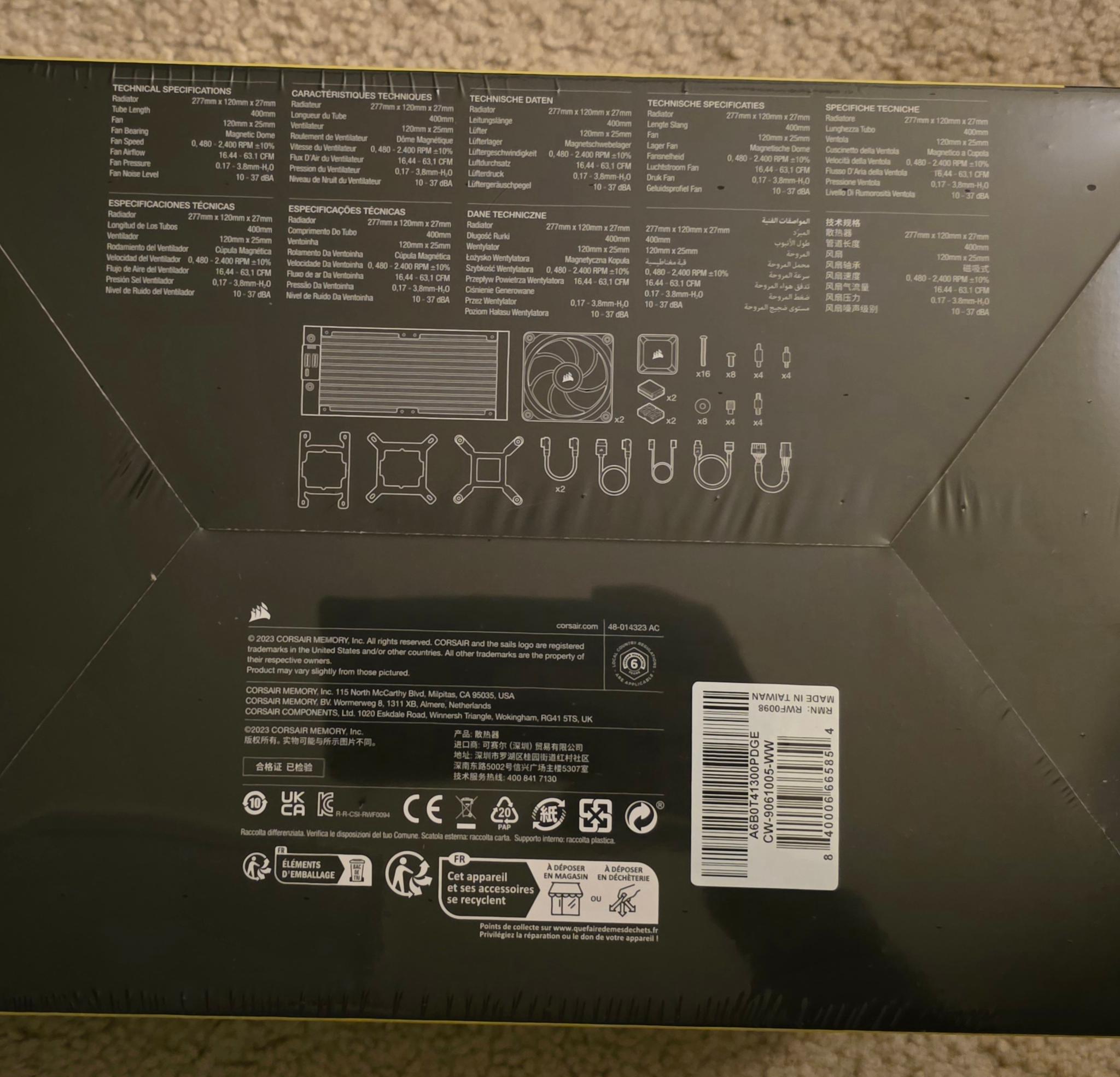 CORSAIR iCUE LINK H100i 240mm AIO RGB Liquid CPU Cooler White Brand New In Box Sealed