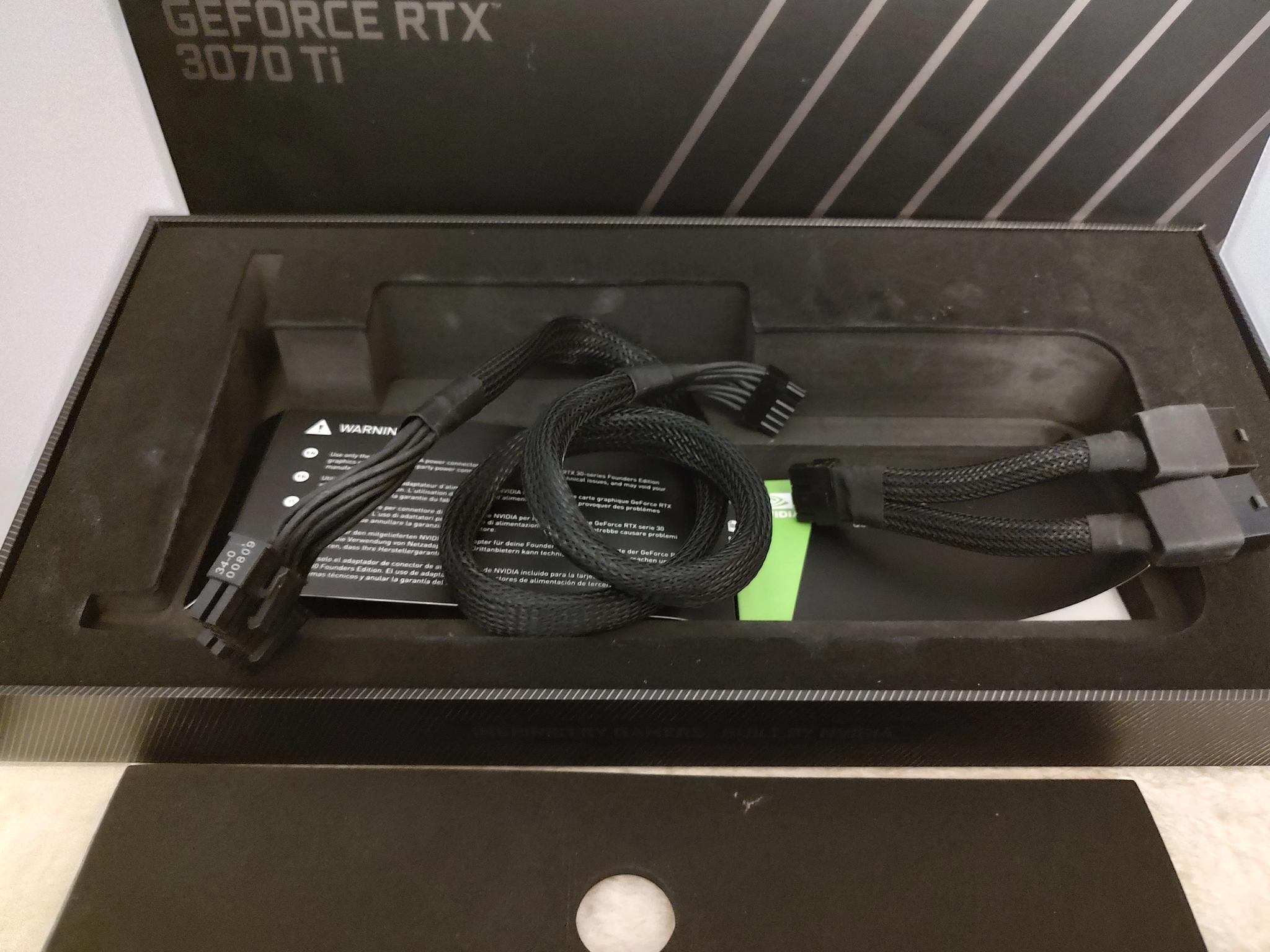 NVIDIA 3070 Ti FOUNDERS with CORSAIR TYPE 4 COMPATIBLE PSU CONNECTOR