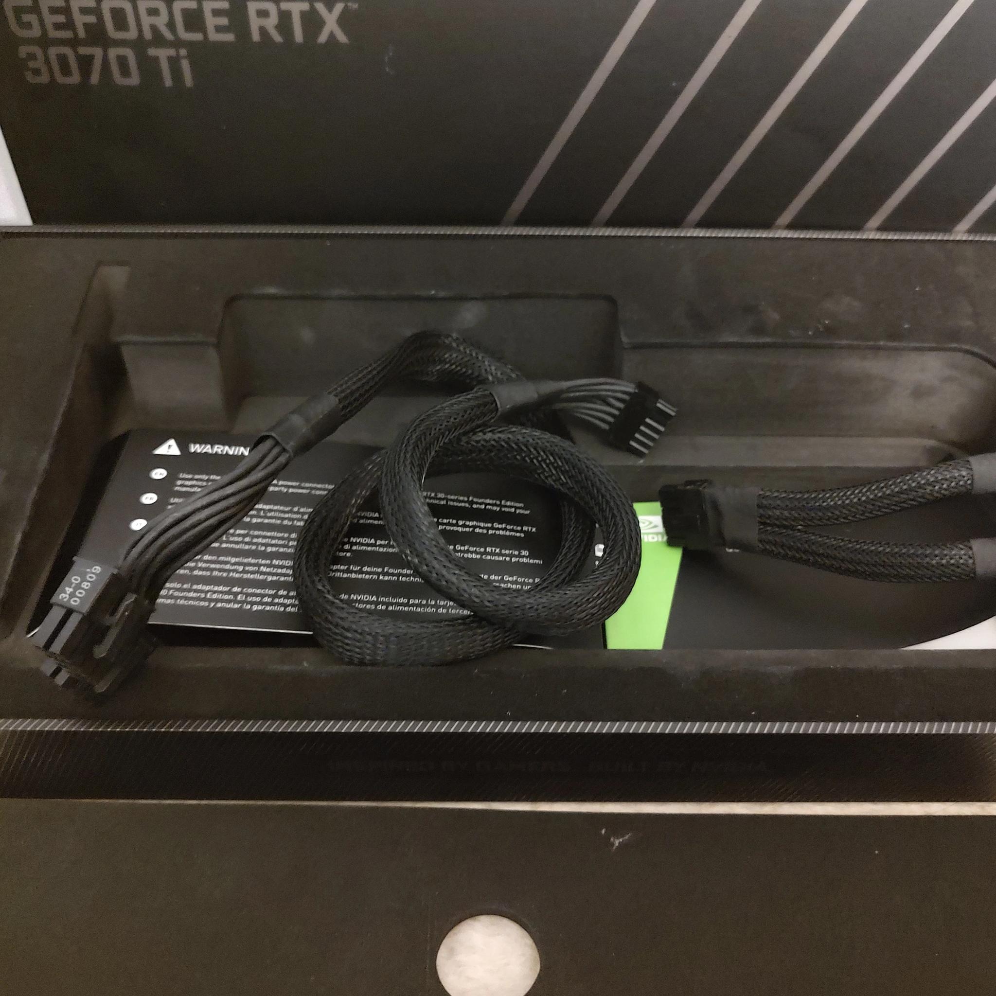 NVIDIA 3070 Ti FOUNDERS with CORSAIR TYPE 4 COMPATIBLE PSU CONNECTOR