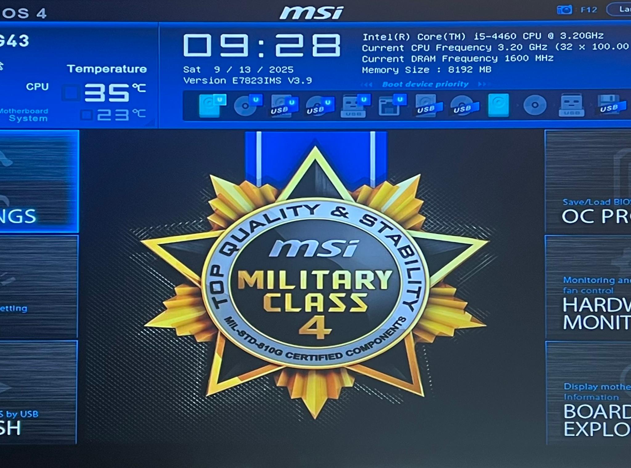 MSI B85M | I5-4460 | 8GB RAM Included | Latest BIOS | With I/O Shield
