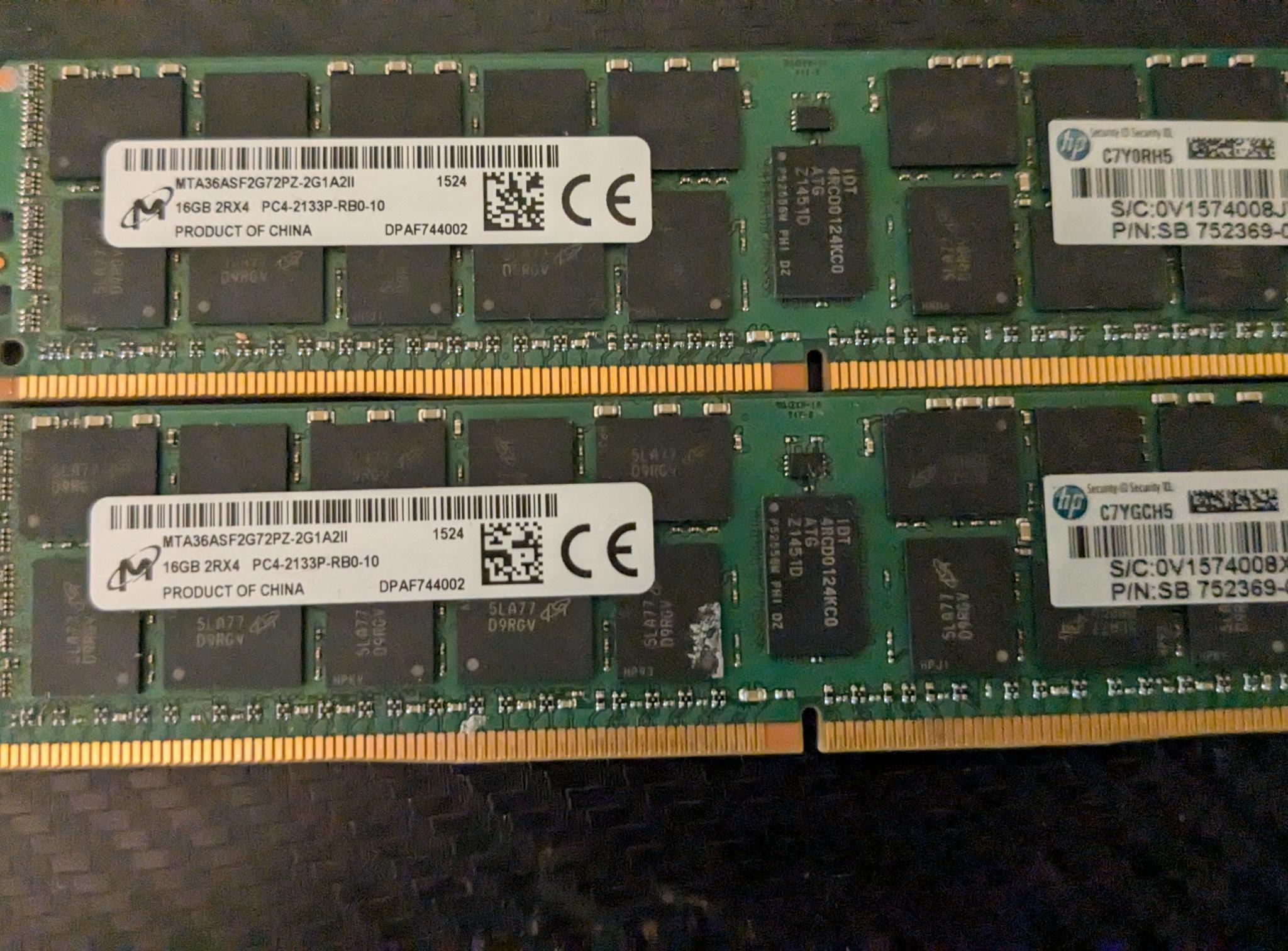32gb PC4-2133P Memory