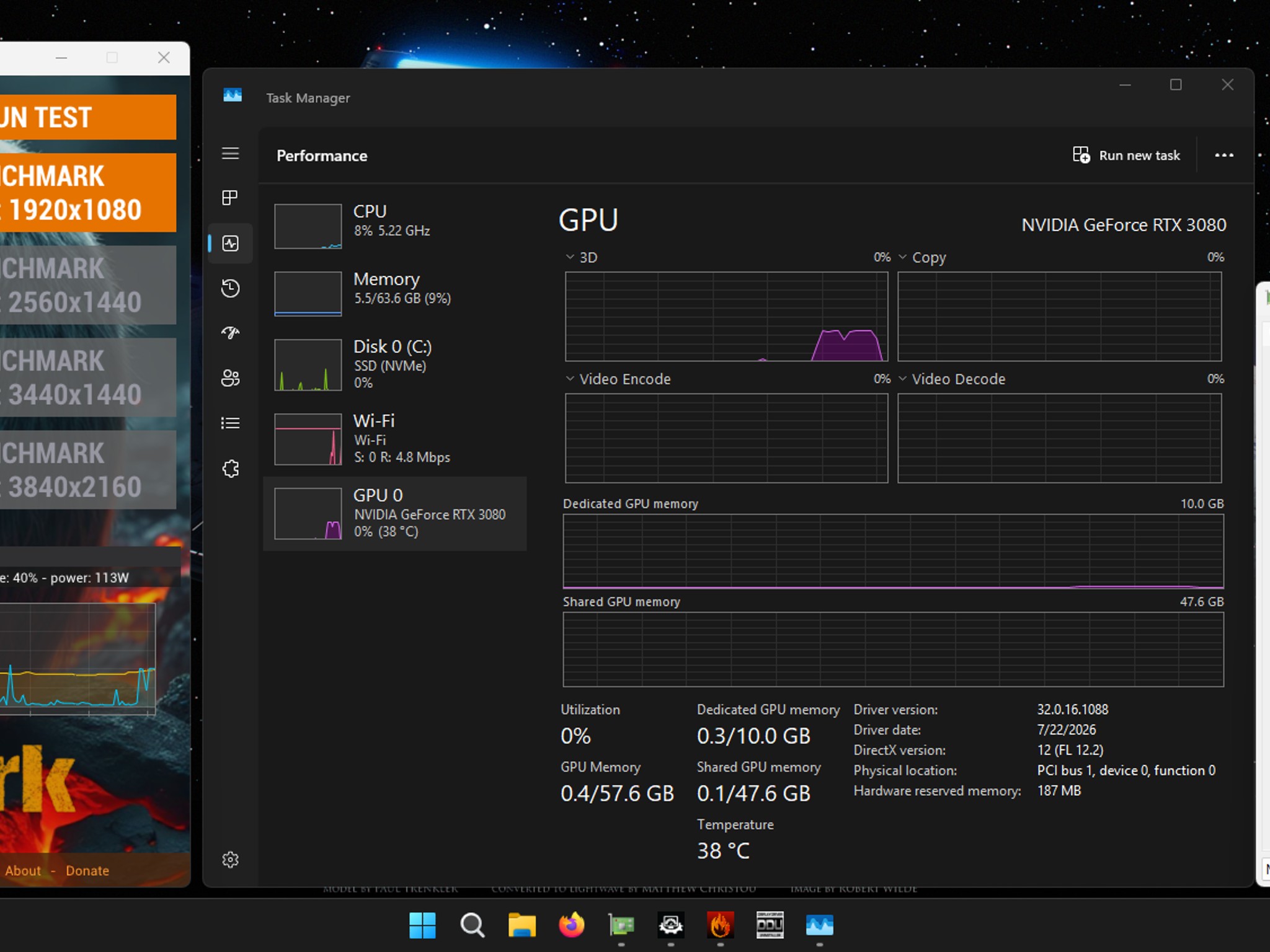 NVIDIA GeForce RTX 3080 Founders Edition 10GB GDDR6X