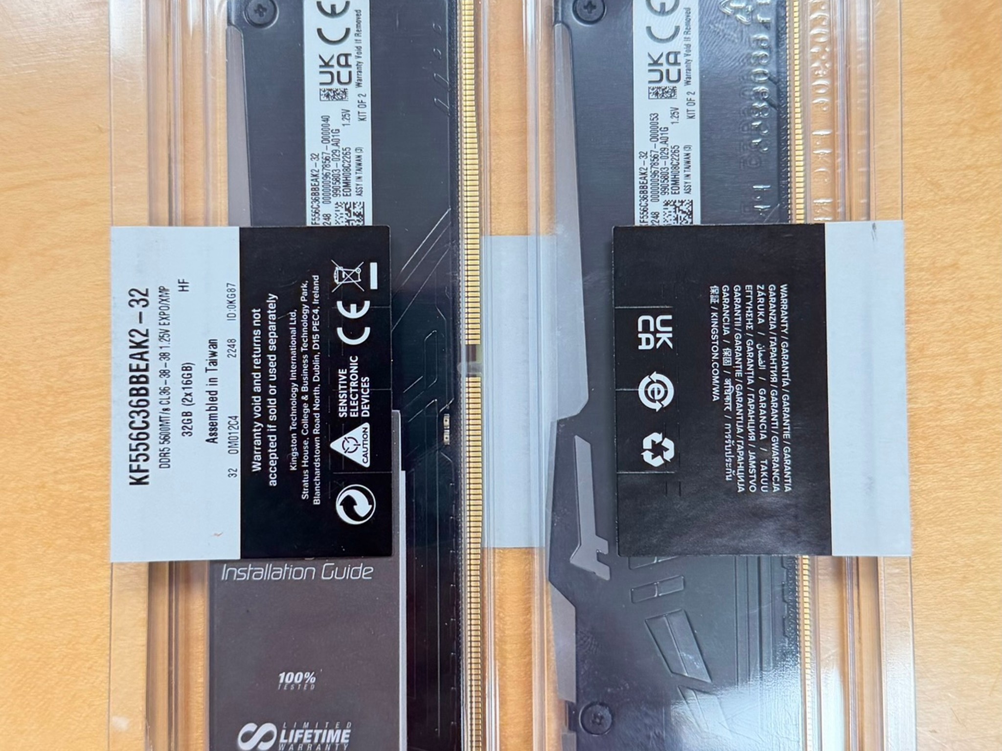 KINGSTON KF556C36BBEAK2-32 (2X16GB) 32GB TOTAL DDR5 5600MHZ FURY