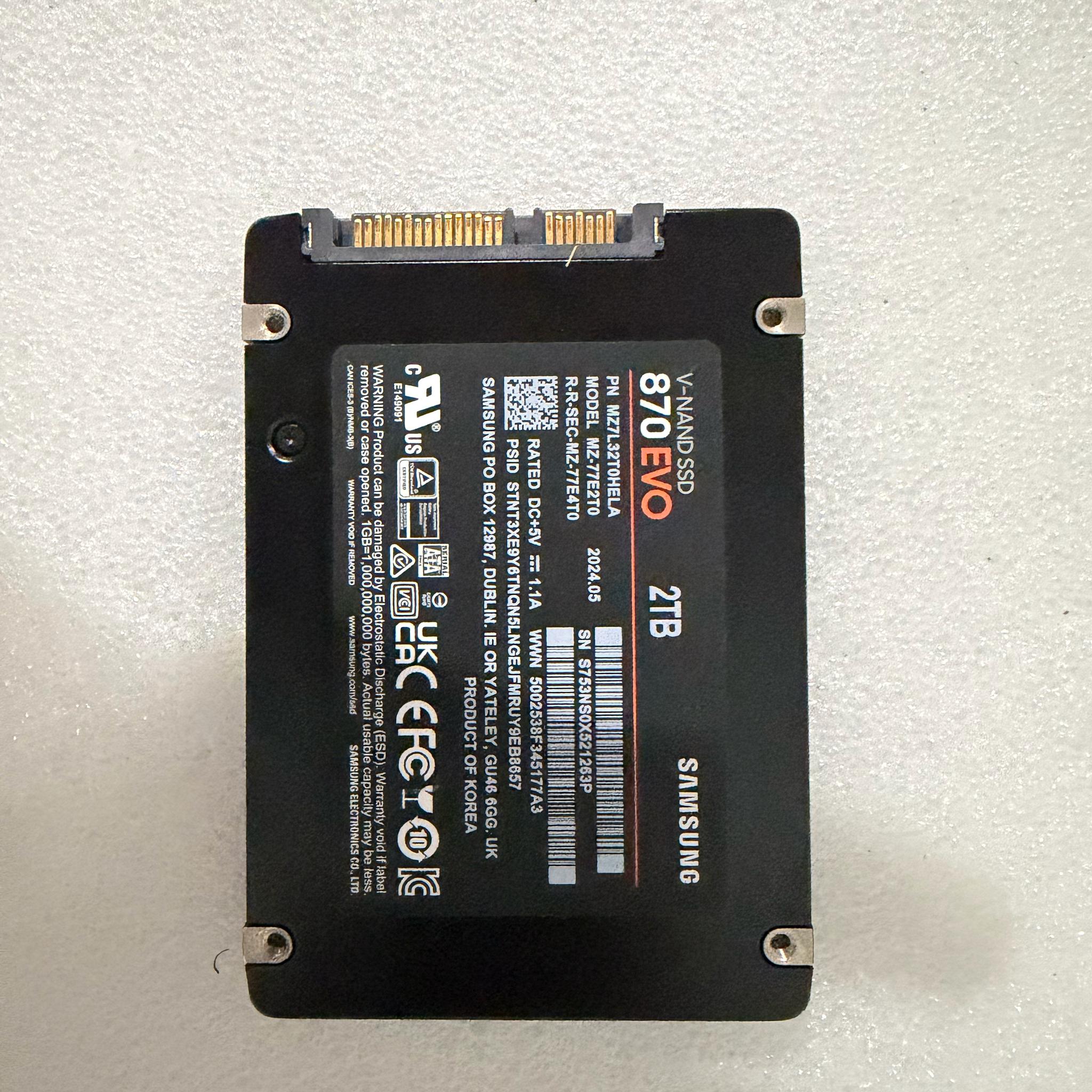 Samsung 870 EVO 2TB SATA SSD Free Shipping