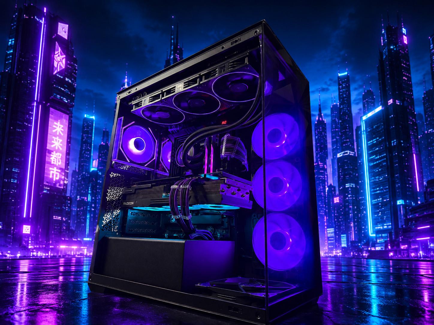 🌌💜 VIOLET MIDNIGHT 💜🌌 i9 12900K| RX 7900 XT| 32 GB DDR5 7600MHz| 4.5 TB NVMe| 850W Gold PSU
