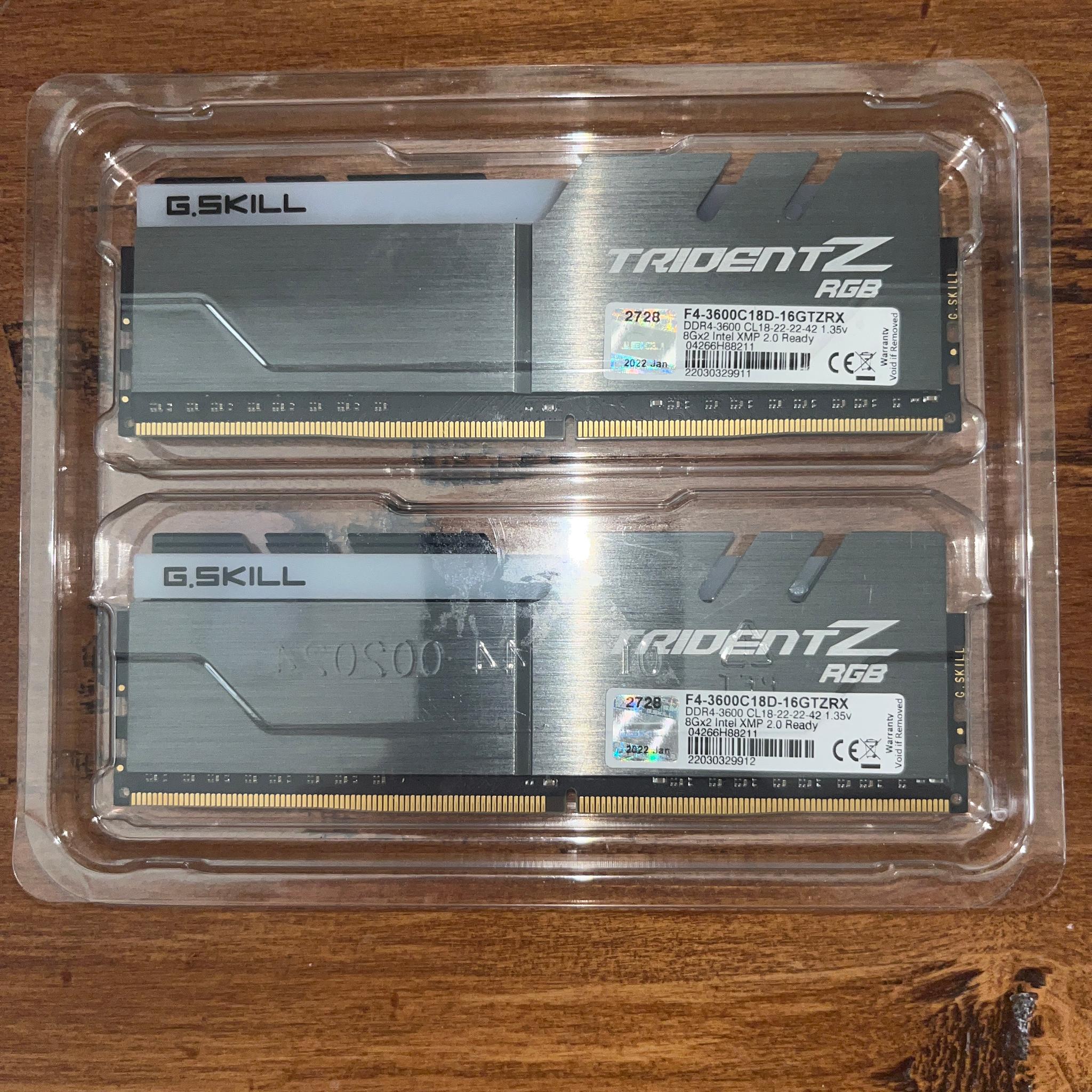 G.Skill TridentZ RGB 16GB DDR4-3600 (2x8GB)