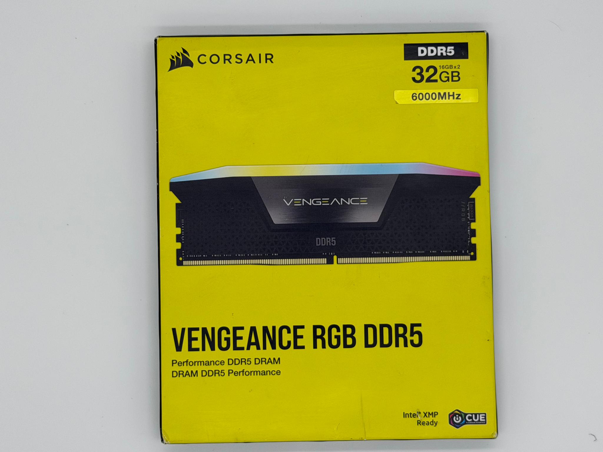 CORSAIR VENGEANCE RGB 32GB (2 x 16GB) PC5-48000 (DDR5-6000) DIMM Memory - Black