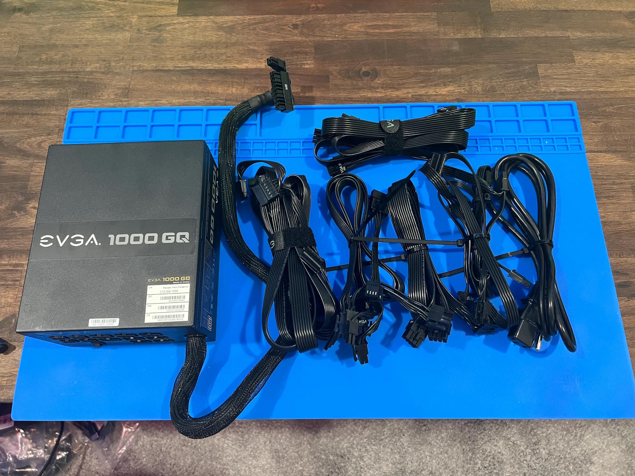 EVGA 1000 GQ, 80+ GOLD 1000W, Semi Modular, EVGA ECO Mode