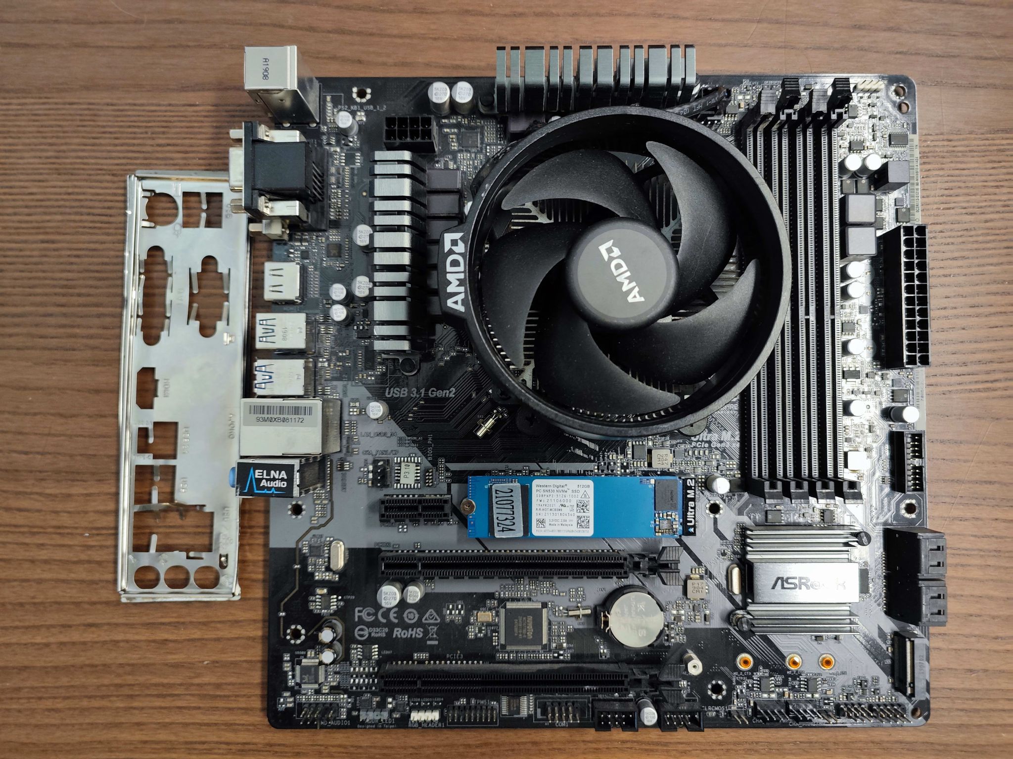 ASRock B450M Pro4 mATX | Ryzen 3600 | WD Blue SN530 512GB NVME SSD