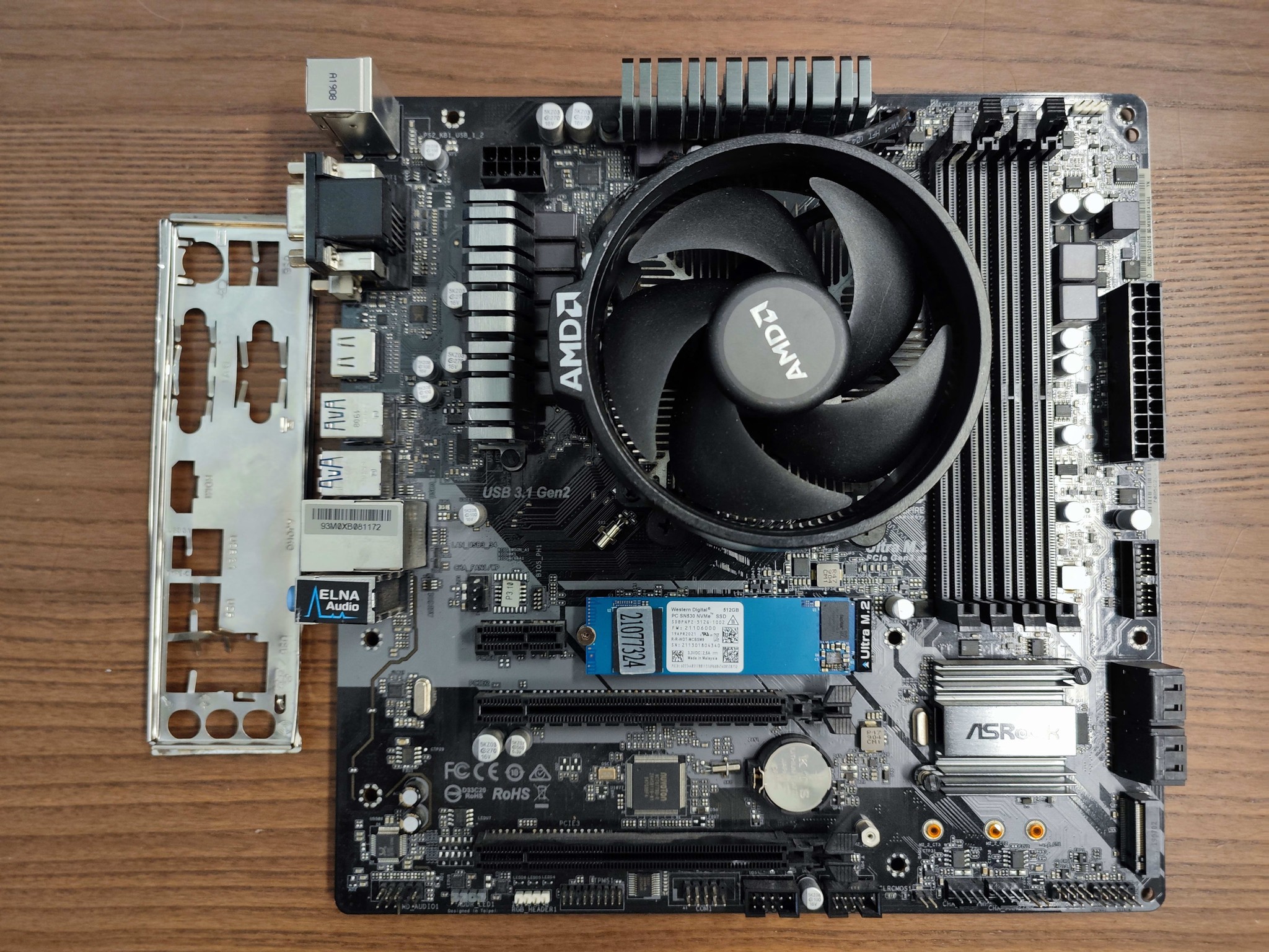 ASRock B450M Pro4 mATX | Ryzen 3600 | WD Blue SN530 512GB NVME SSD
