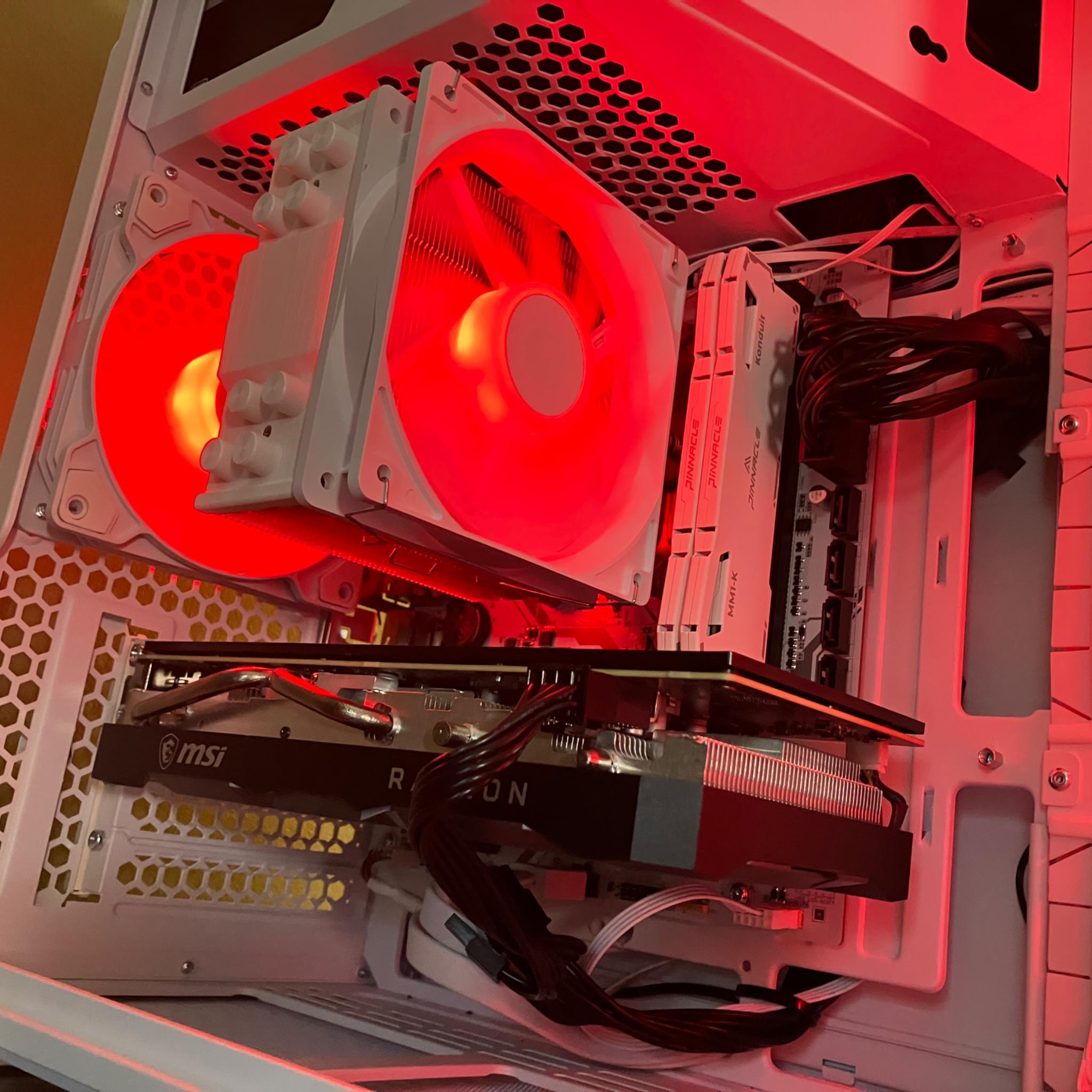 Copy of White RGB Gaming PC Ryzen 5 5500 RX 5600XT 16gb RAM 1tb SSD Micro-ATX