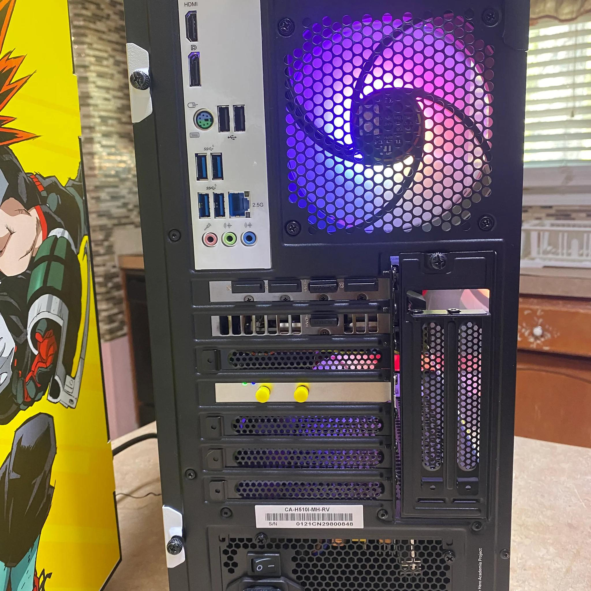 Gaming PC My Hero Academia Themed, Ryzen 5 5600, RTX 3060 12GB (Demonslayer), 2TB NVME, 32GB Ram