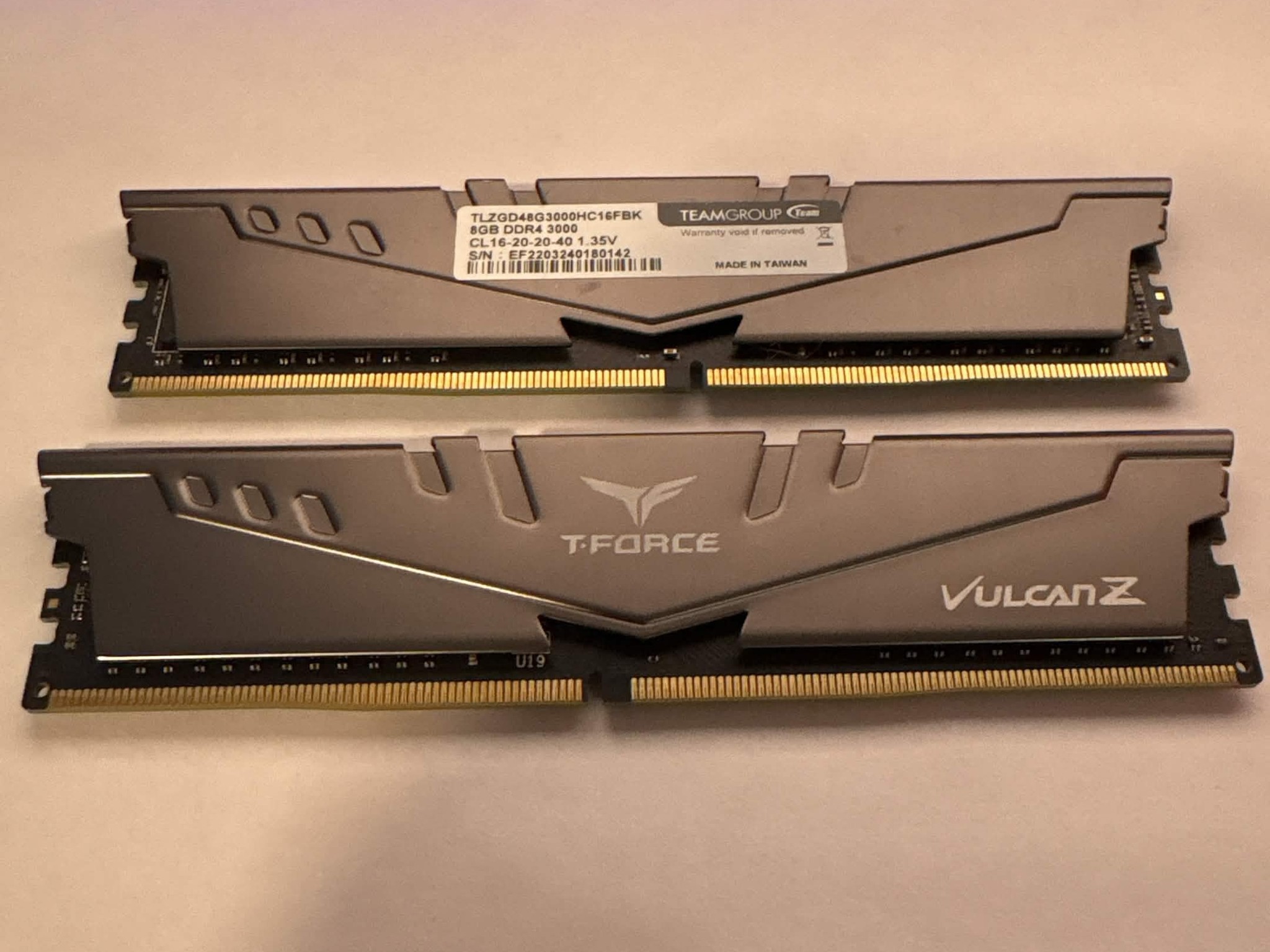 TeamGroup T-Force Vulcan Z 16GB (2x8GB) DDR4 3000MHz CL16 RAM