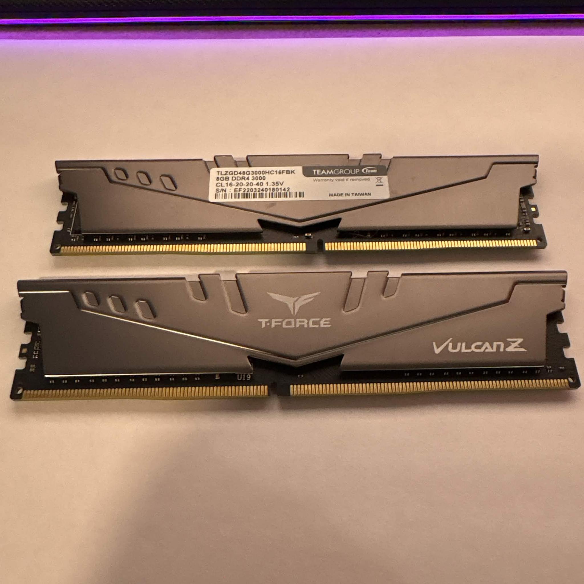 TeamGroup T-Force Vulcan Z 16GB (2x8GB) DDR4 3000MHz CL16 RAM