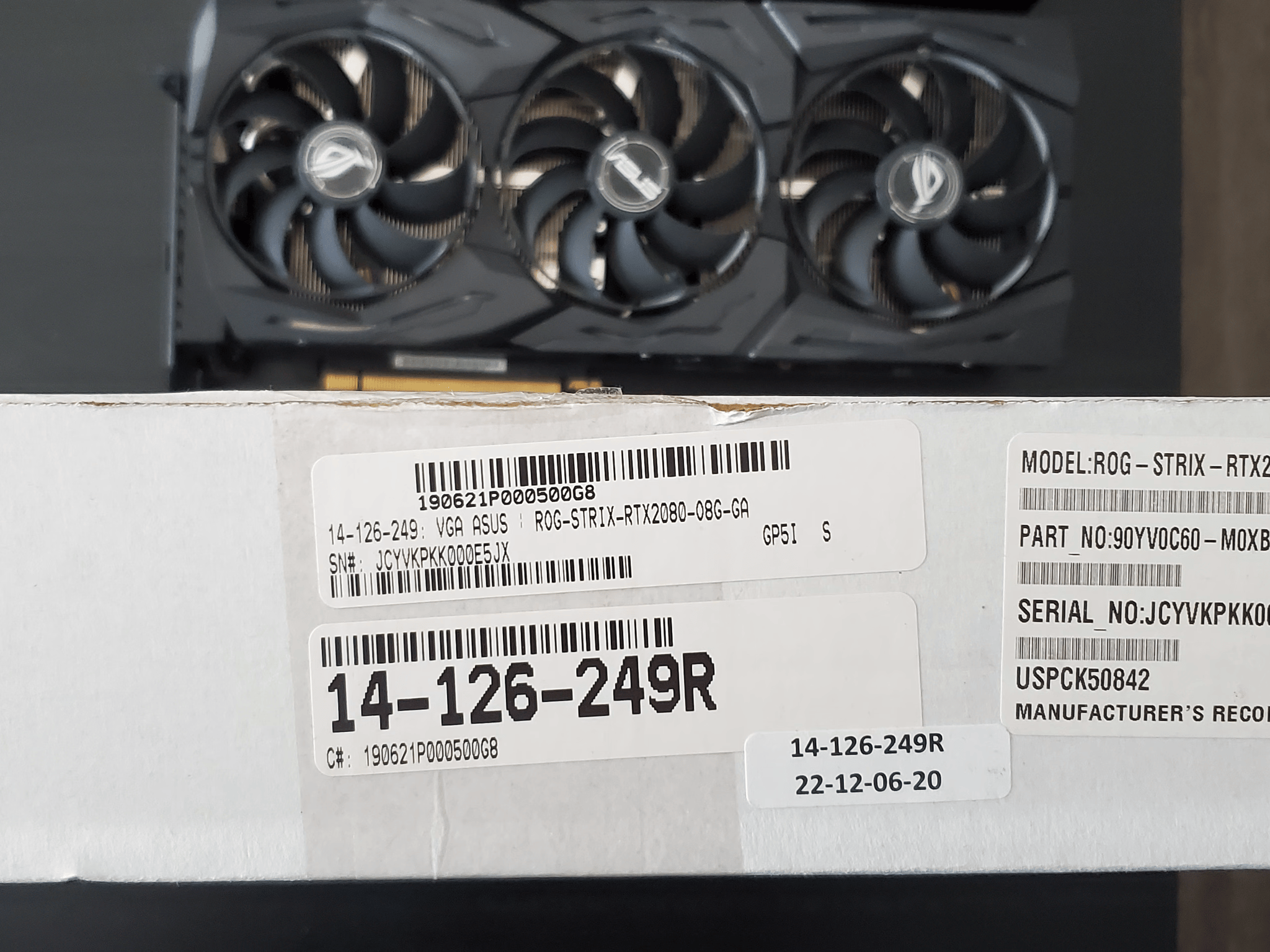 ASUS Geforce RTX 2080 8GB STRIX OC Gaming